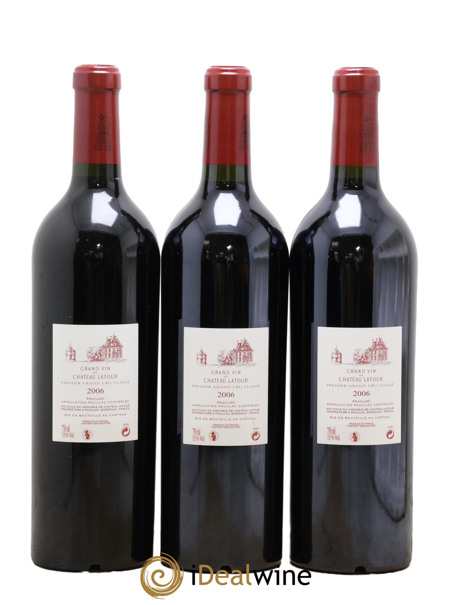 Château Latour 1er Grand Cru Classé 2006 - Lotto di 3 bottiglie - 1