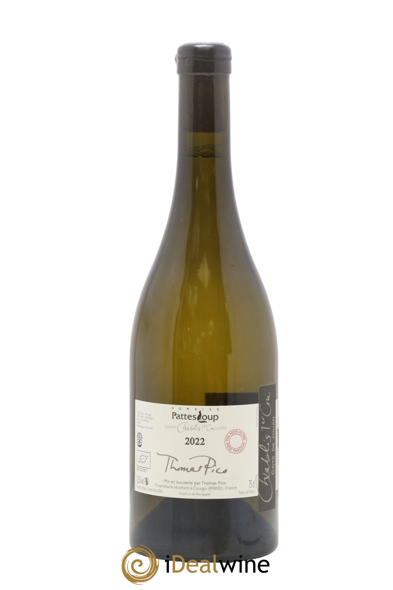 Chablis 1er Cru Côte de Jouan Pattes Loup (Domaine) 2022 - Lot de 1 bouteille - 1