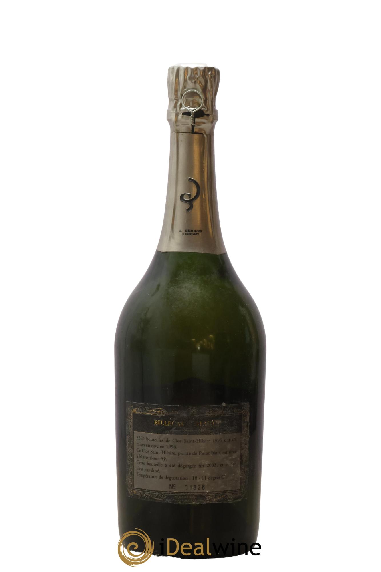 Le Clos Saint-Hilaire Billecart-Salmon 1995 - Posten von 1 Flasche - 2