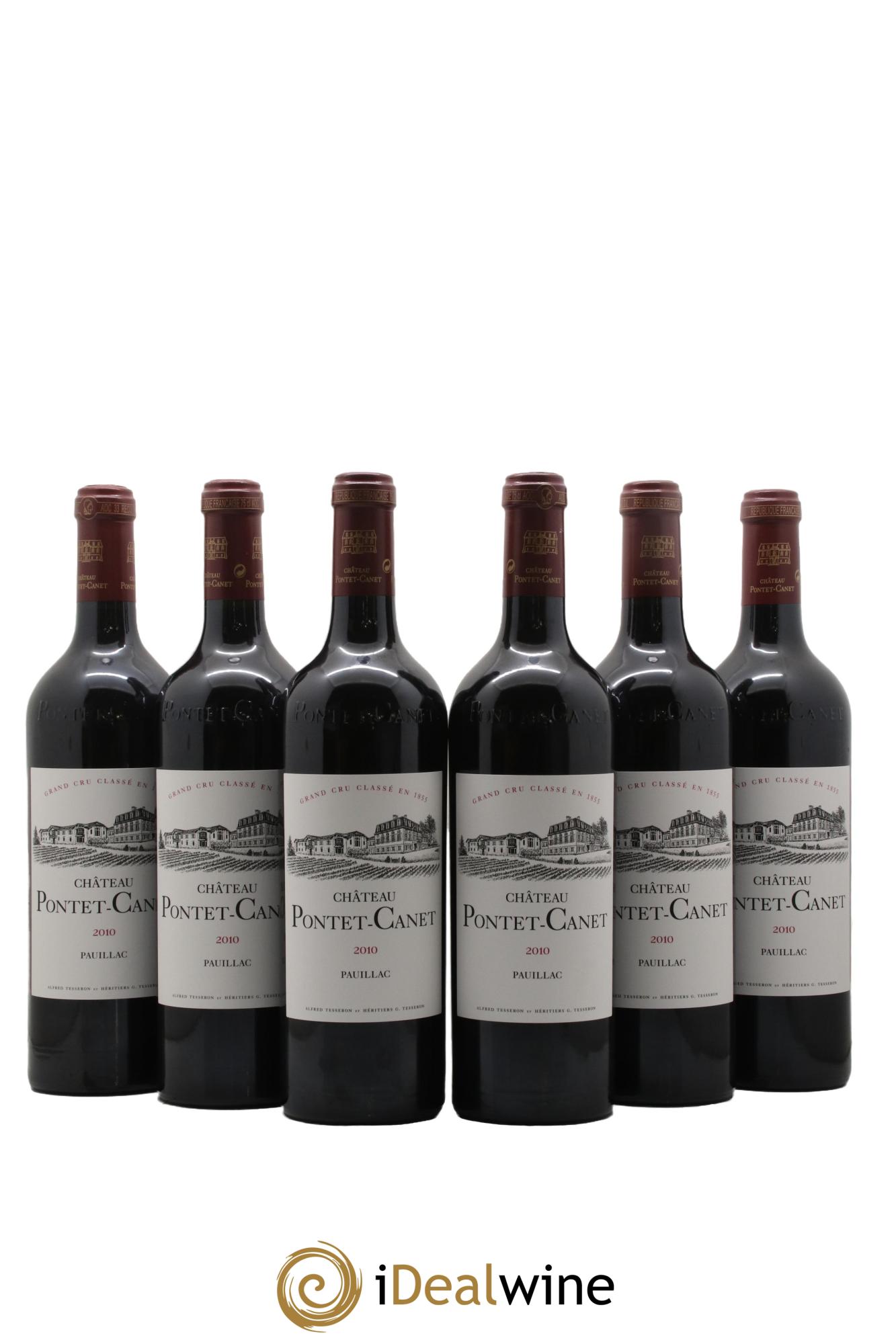 Château Pontet Canet 5ème Grand Cru Classé 2010 - Lot de 6 bouteilles - 0