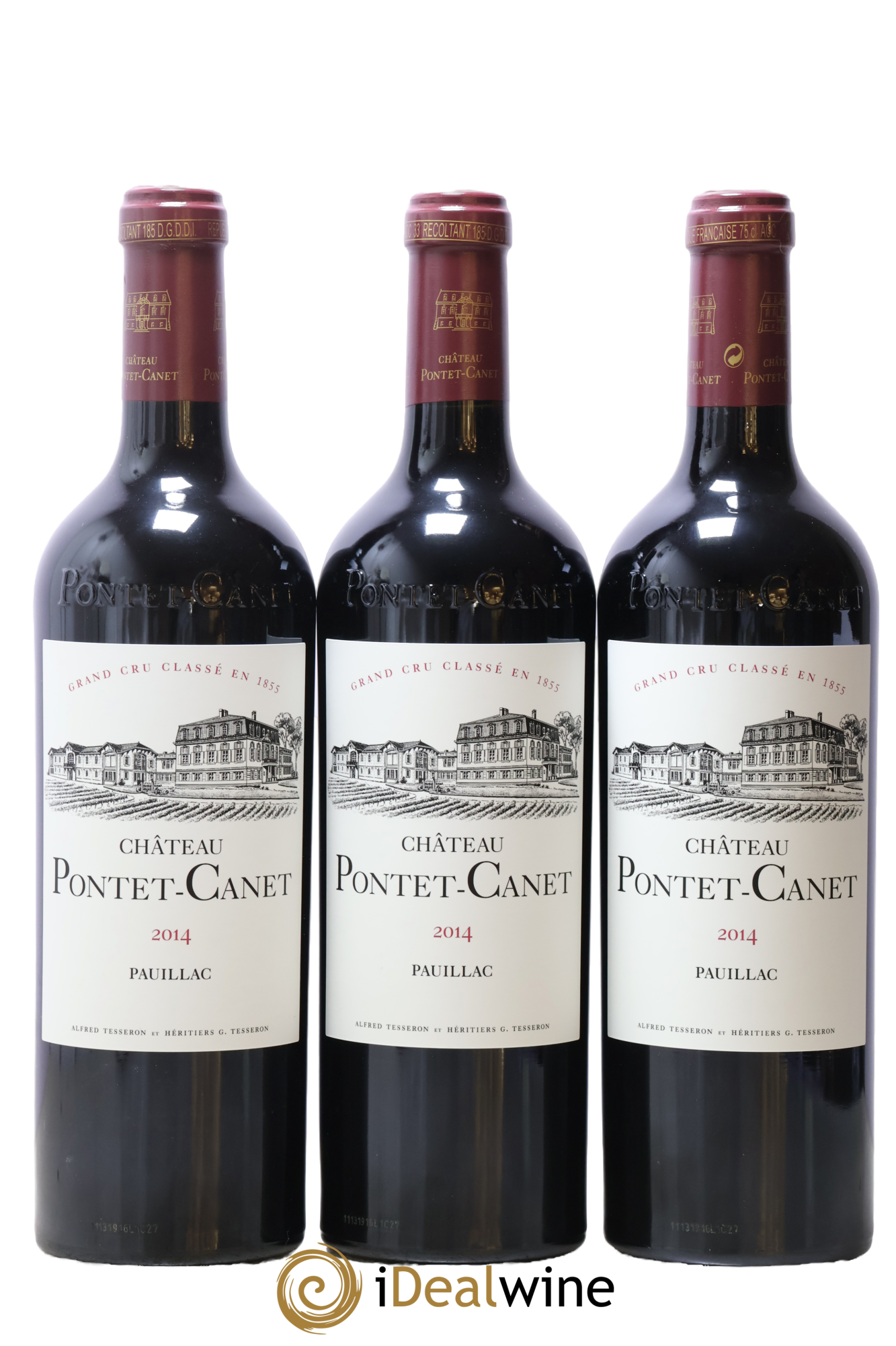 Château Pontet Canet 5ème Grand Cru Classé 2014 - Posten von 3 Flaschen - 0