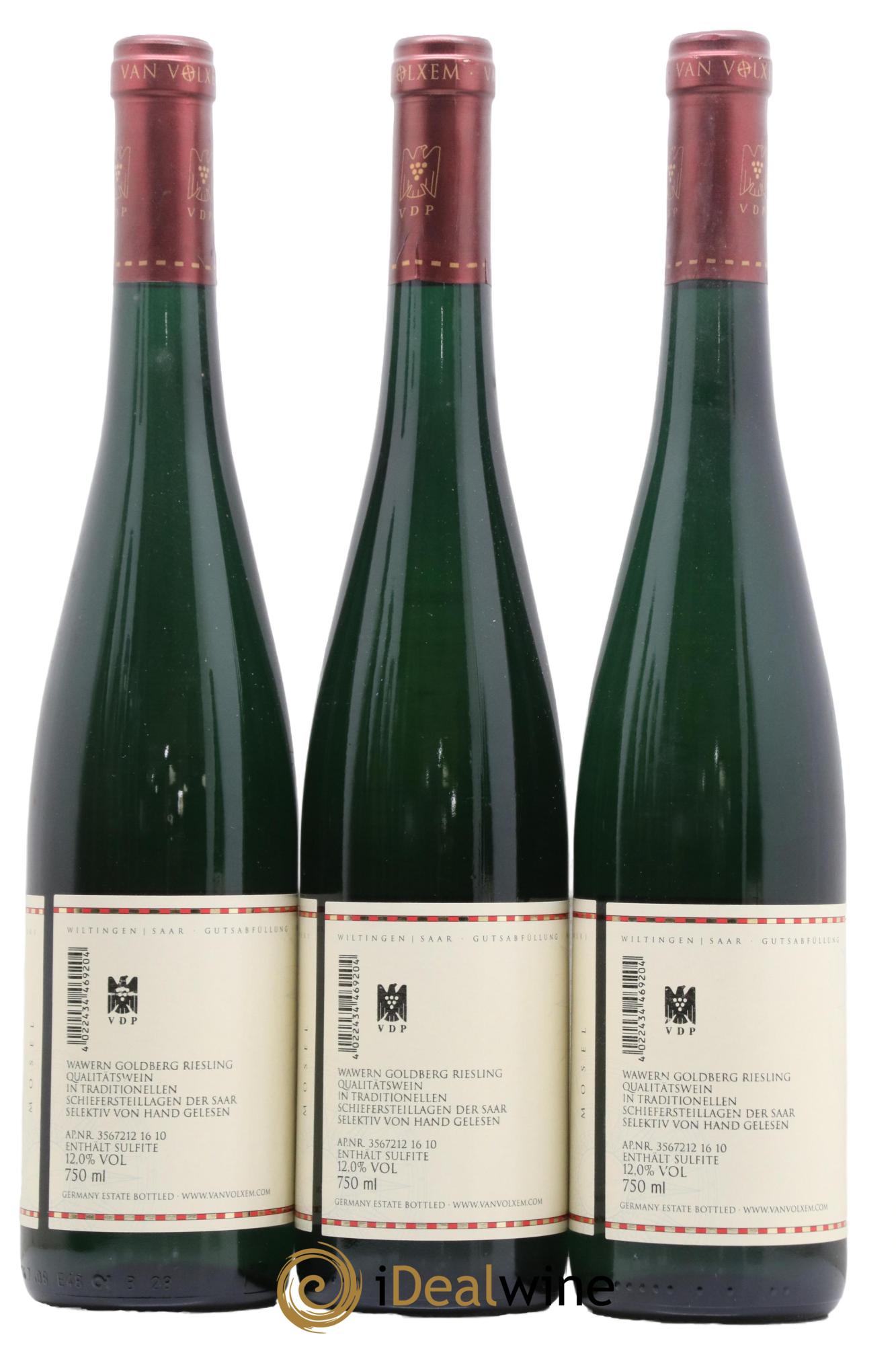 Allemagne Riesling Van Voxlem Golberg 2009 - Lot de 3 bouteilles - 1