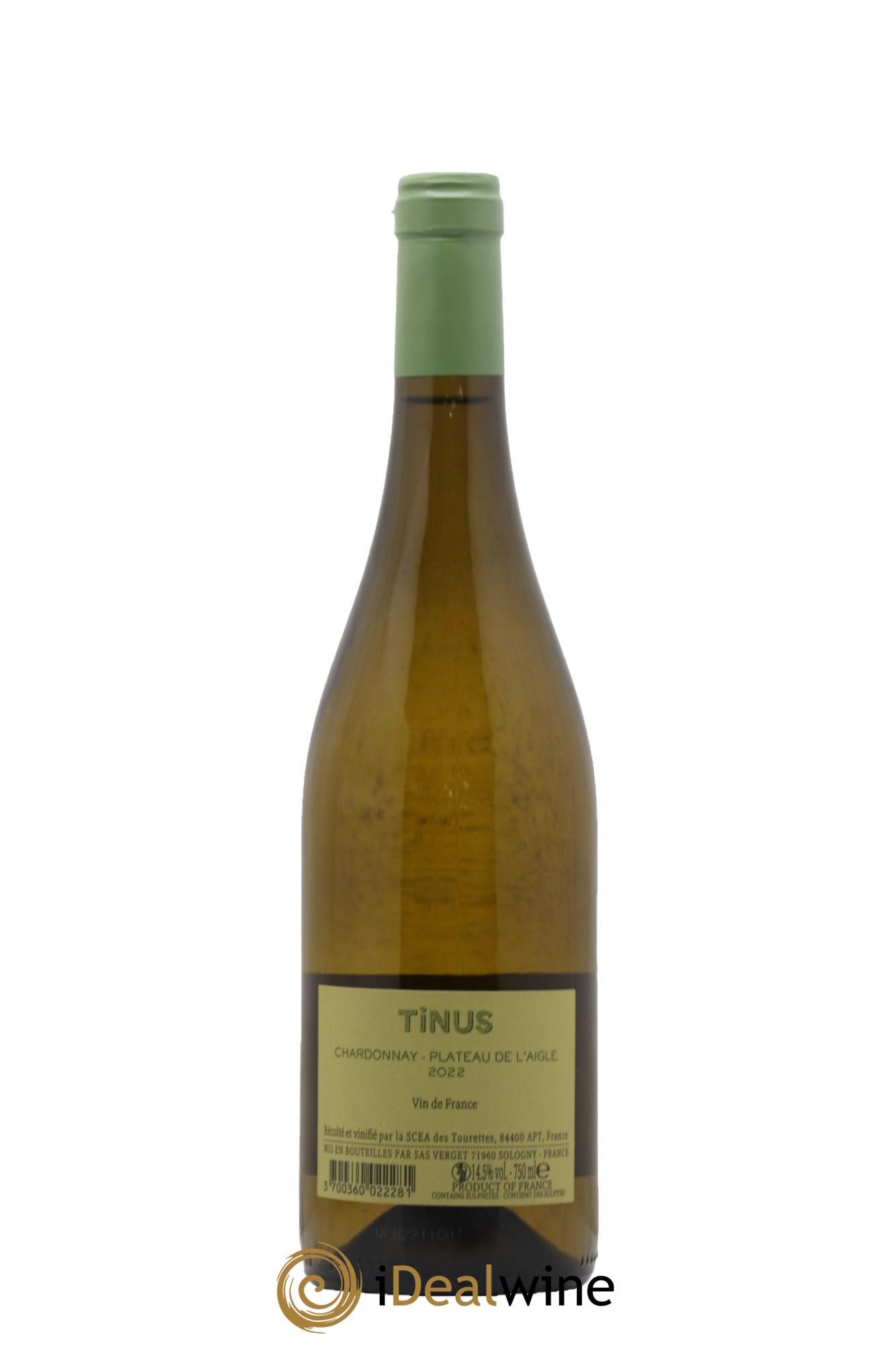 Vin de France Château des Tourettes Tinus Chardonnay Plateau de l'Aigle Jean-Marie Guffens 2022 - Lot de 1 bouteille - 1