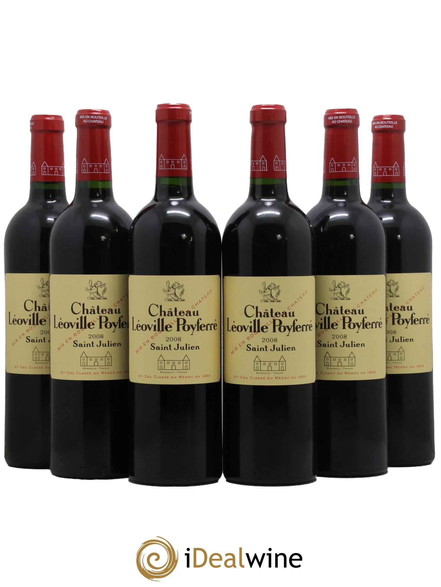 Château Léoville Poyferré 2ème Grand Cru Classé 2008 - Lot de 6 bouteilles - 0