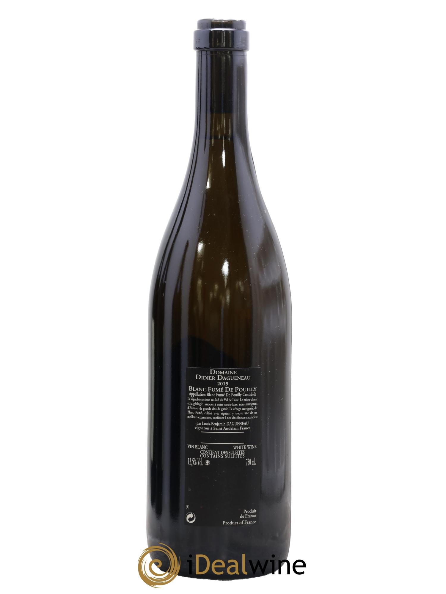 Vin de France (anciennement Pouilly-Fumé) Silex Dagueneau (Domaine Didier - Louis-Benjamin) 2015 - Lot of 1 bottle - 1