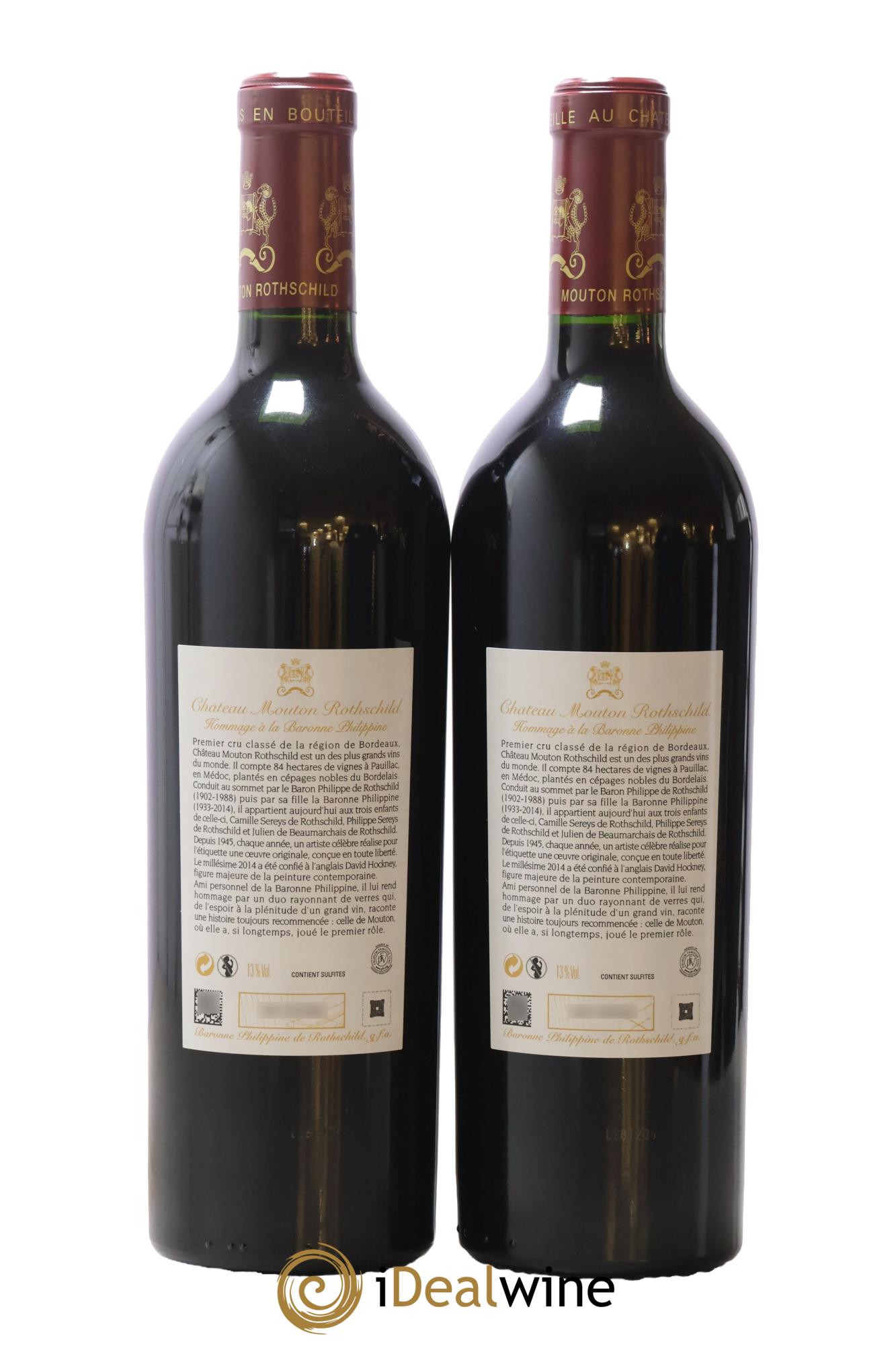 Château Mouton Rothschild 1er Grand Cru Classé 2014 - Lot de 2 bouteilles - 1
