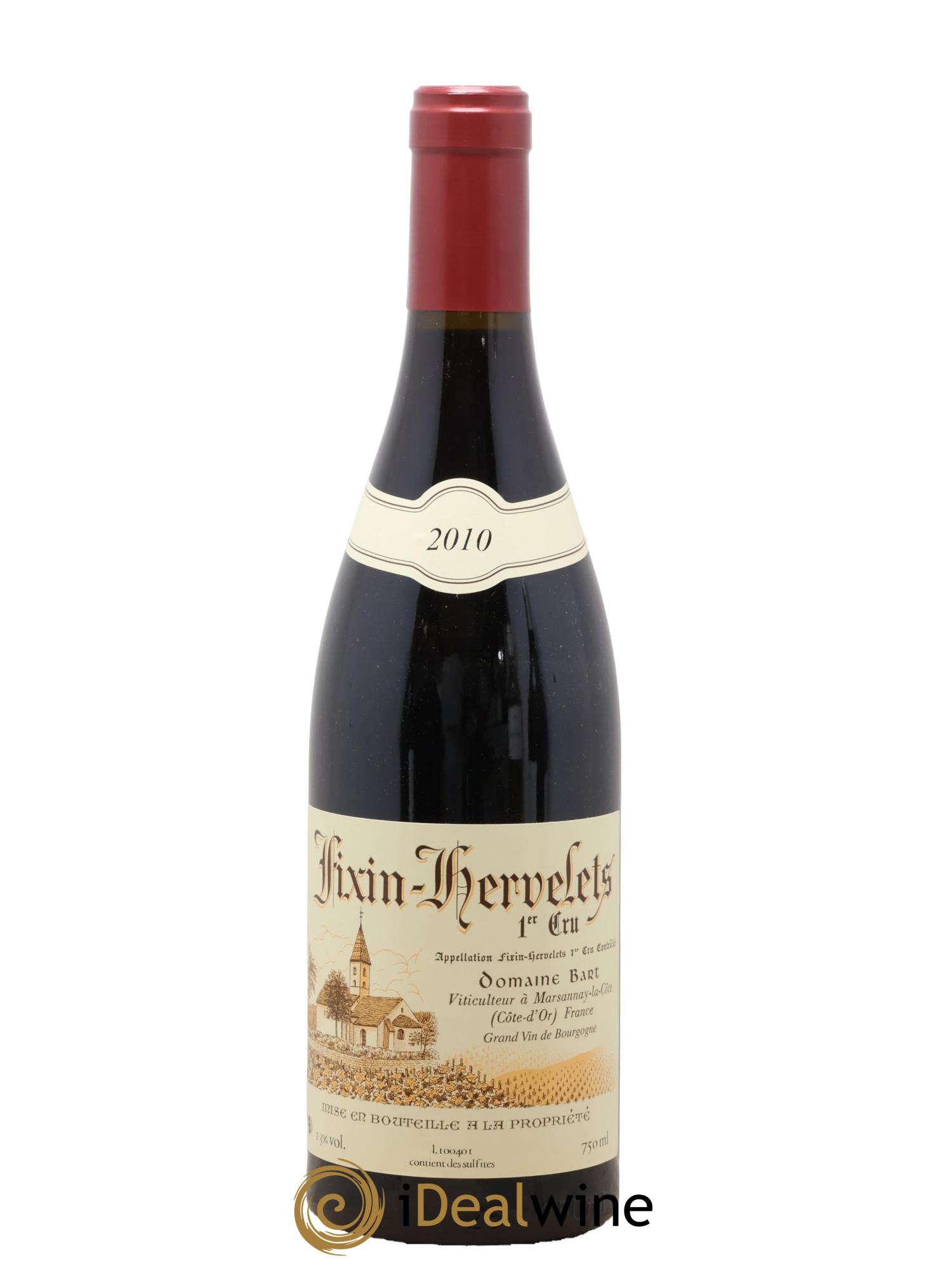 Fixin 1er Cru Hervelets Bart (Domaine) 2010 - Lotto di 1 bottiglia - 0