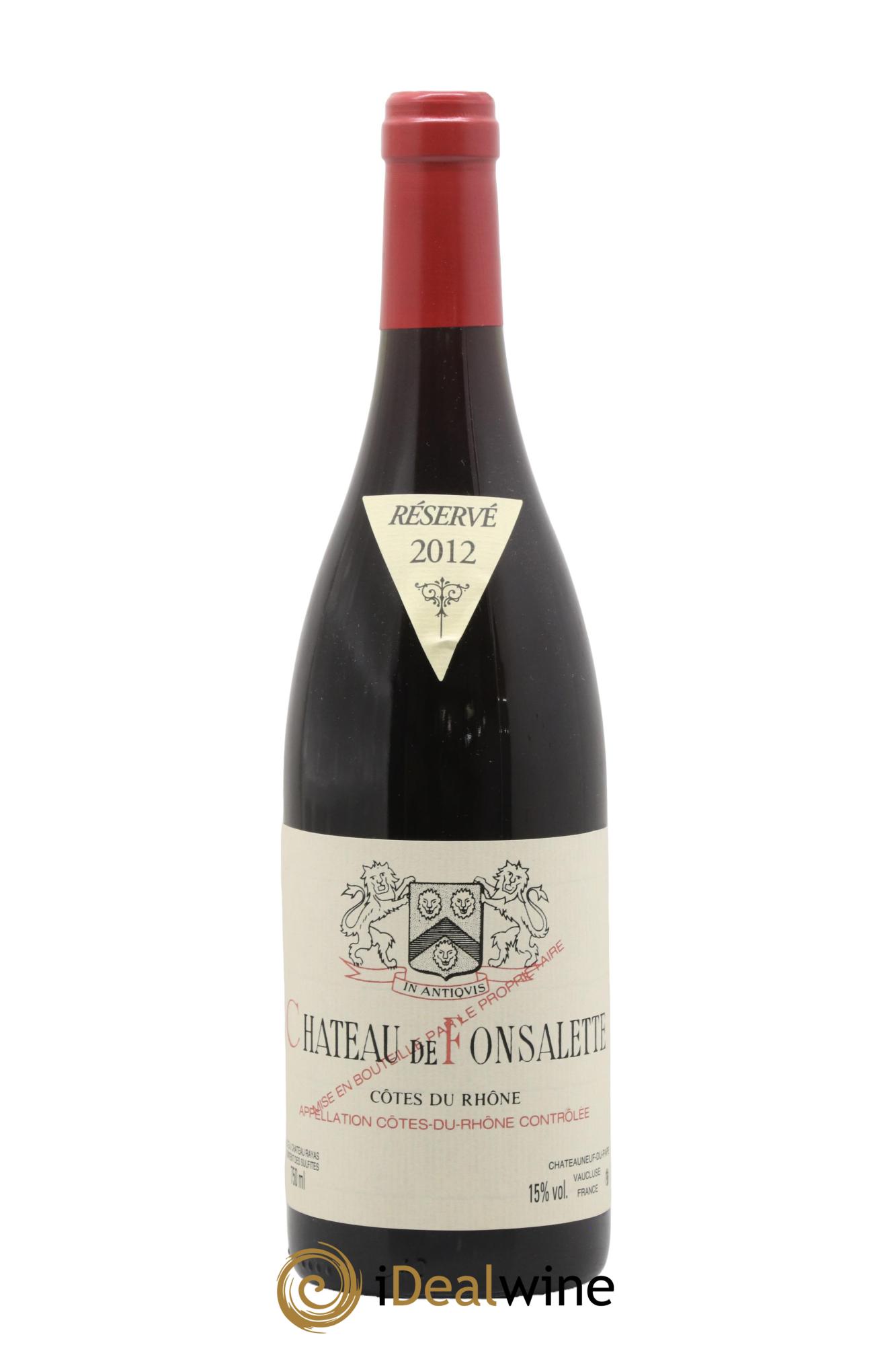 Côtes-du-Rhône Château de Fonsalette Emmanuel Reynaud 2012 - Lot de 1 bouteille - 0