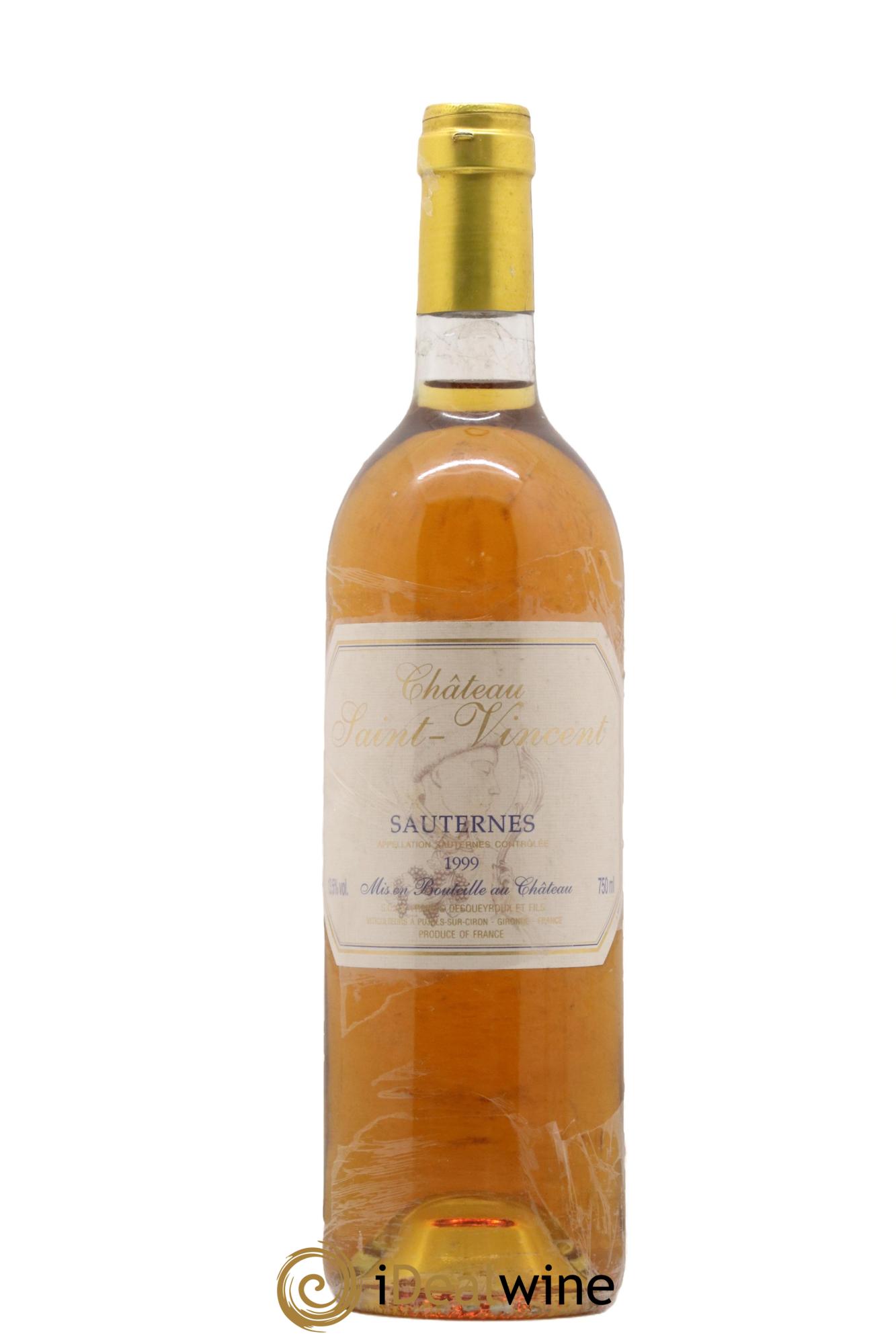 Sauternes Château Saint-Vincent 1999 - Lotto di 1 bottiglia - 0