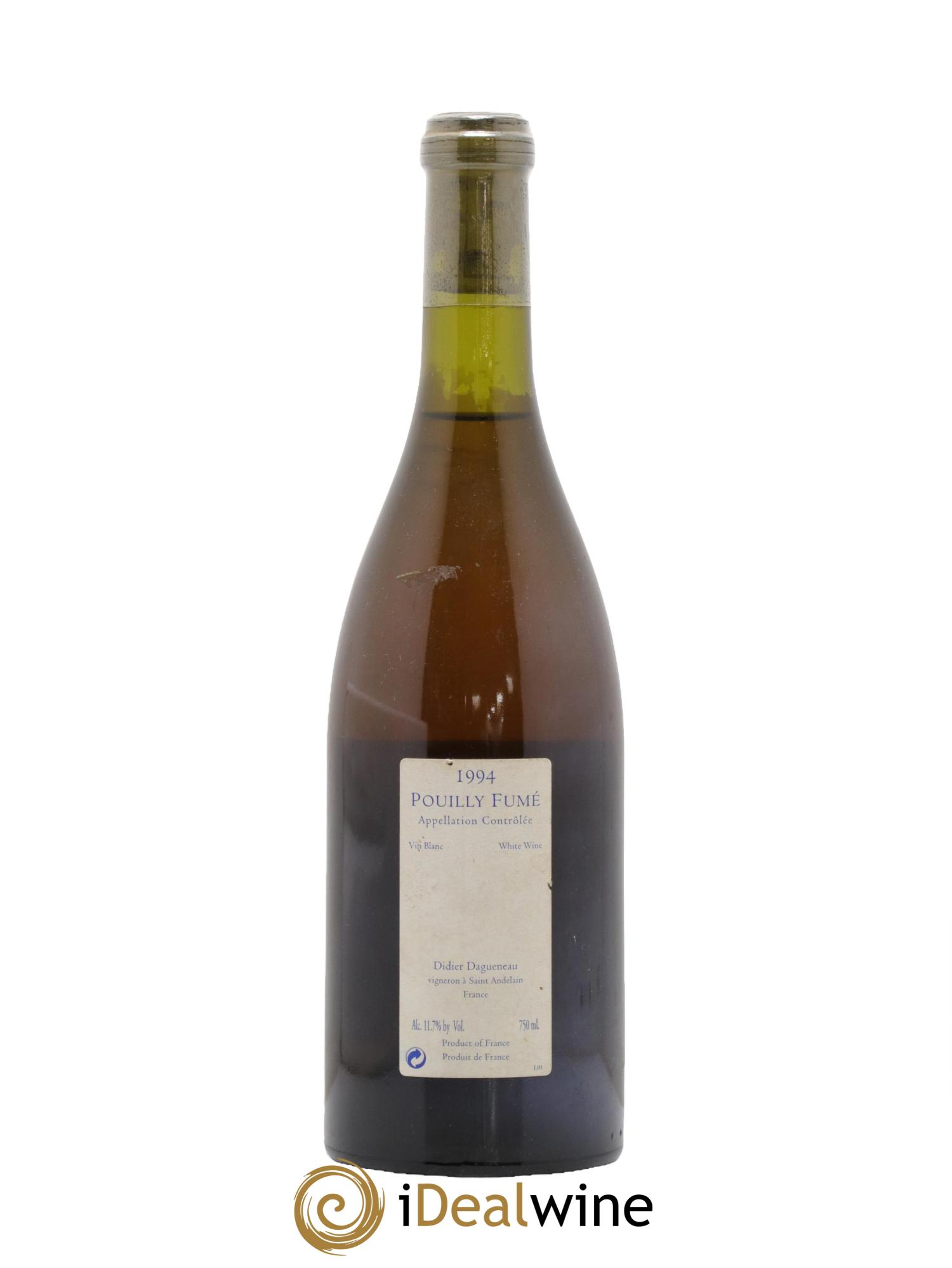 Vin de France (anciennement Pouilly-Fumé) Silex Dagueneau (Domaine Didier - Louis-Benjamin) 1994 - Lot de 1 bouteille - 1