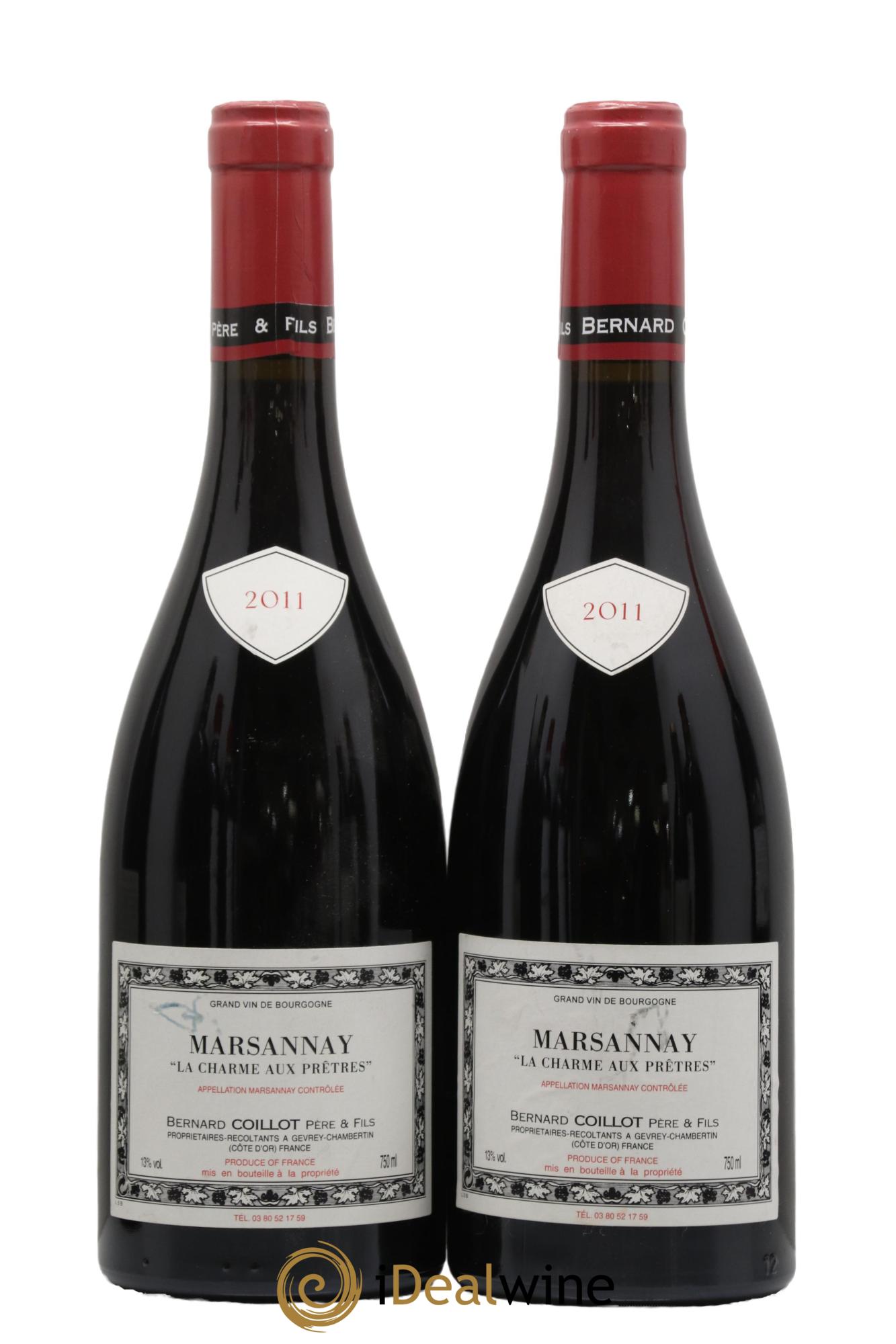 Marsannay La Charme Aux Prêtres Coillot 2011 - Lot of 2 bottles - 0