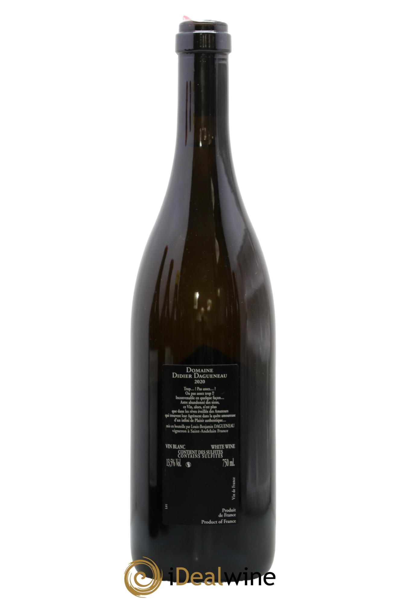 Vin de France (anciennement Pouilly-Fumé) Silex Dagueneau (Domaine Didier - Louis-Benjamin) 2020 - Lotto di 1 bottiglia - 1