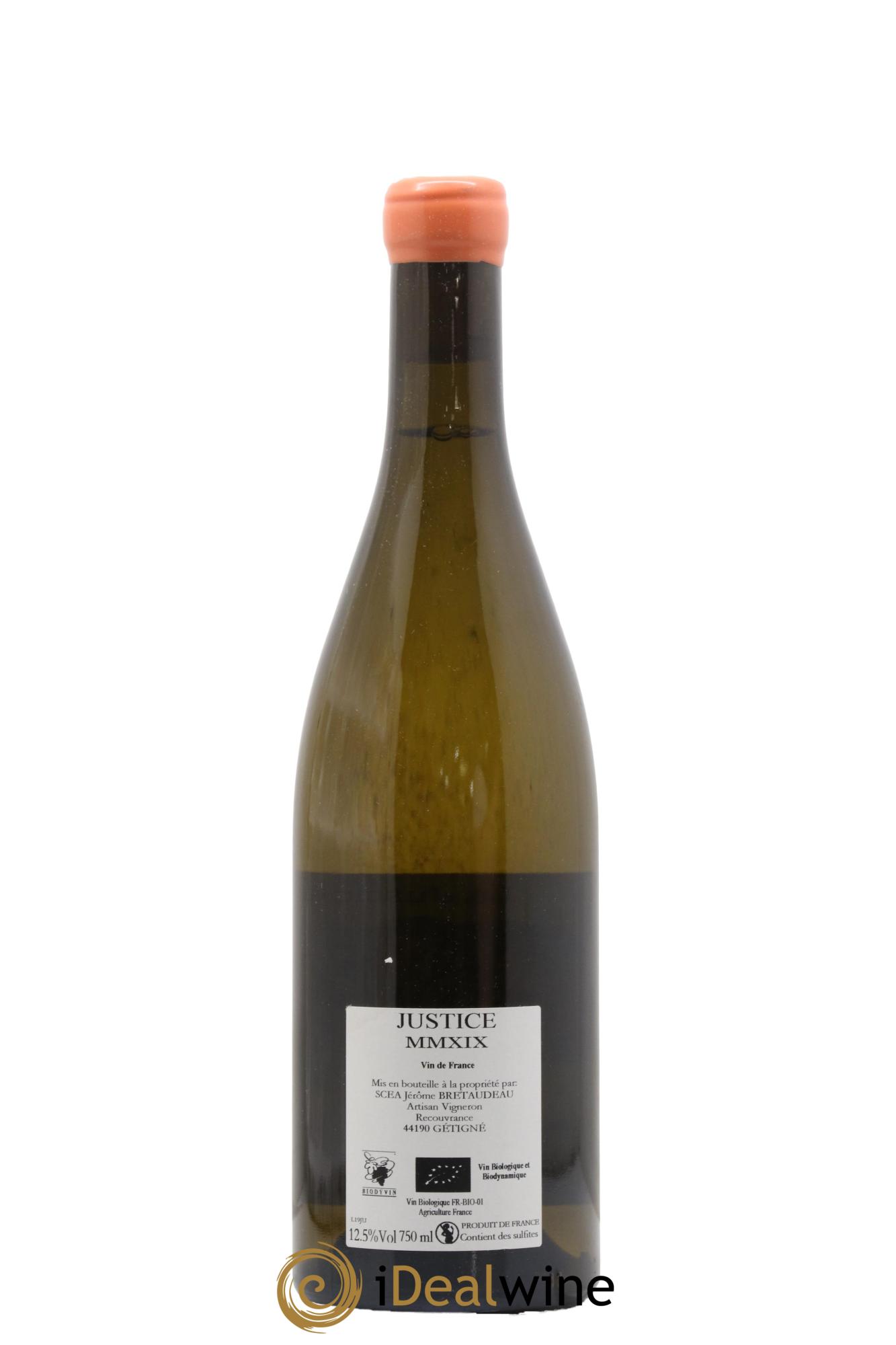 Vin de France La Justice Jérôme Bretaudeau - Domaine de Bellevue 2019 - Lot de 1 bouteille - 1