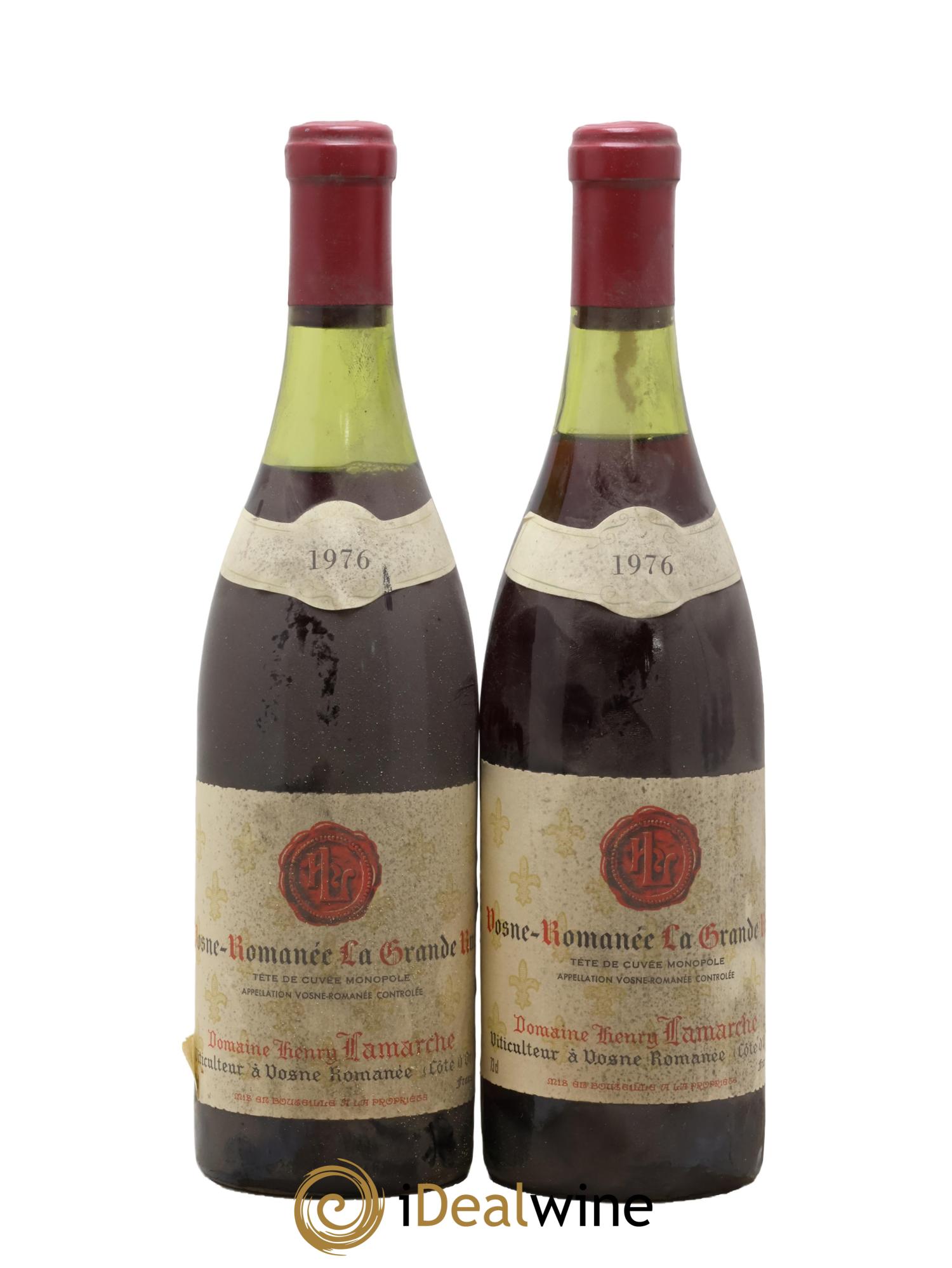 La Grande Rue Grand Cru Lamarche (Domaine) La Grande Rue Tête de Cuvée Grand Cru Lamarche (Domaine) 1976 - Lot de 2 bouteilles - 0