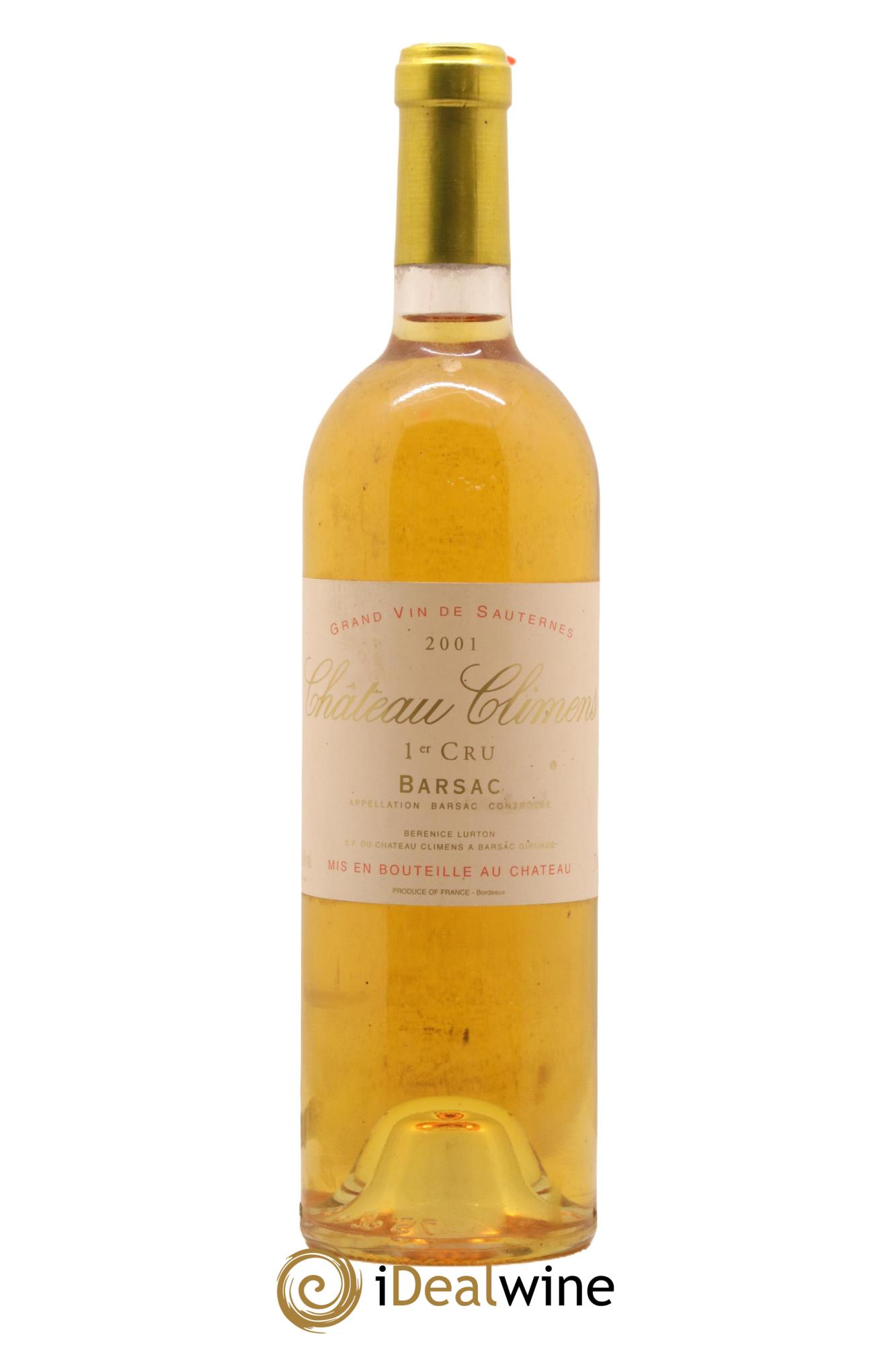 Château Climens 1er Grand Cru Classé 2001 - Lotto di 1 bottiglia - 0