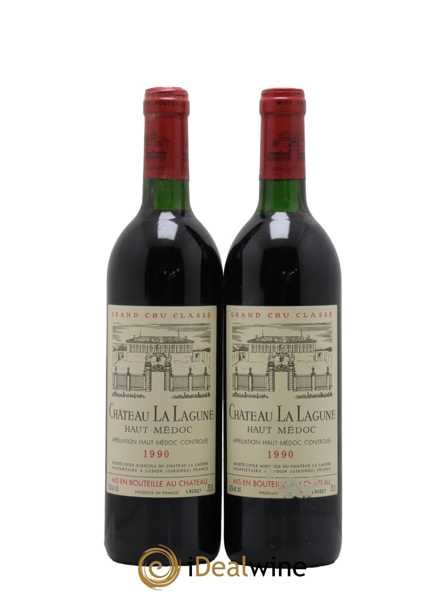 Château la Lagune 3ème Grand Cru Classé 1990 - Lot de 2 bouteilles - 0
