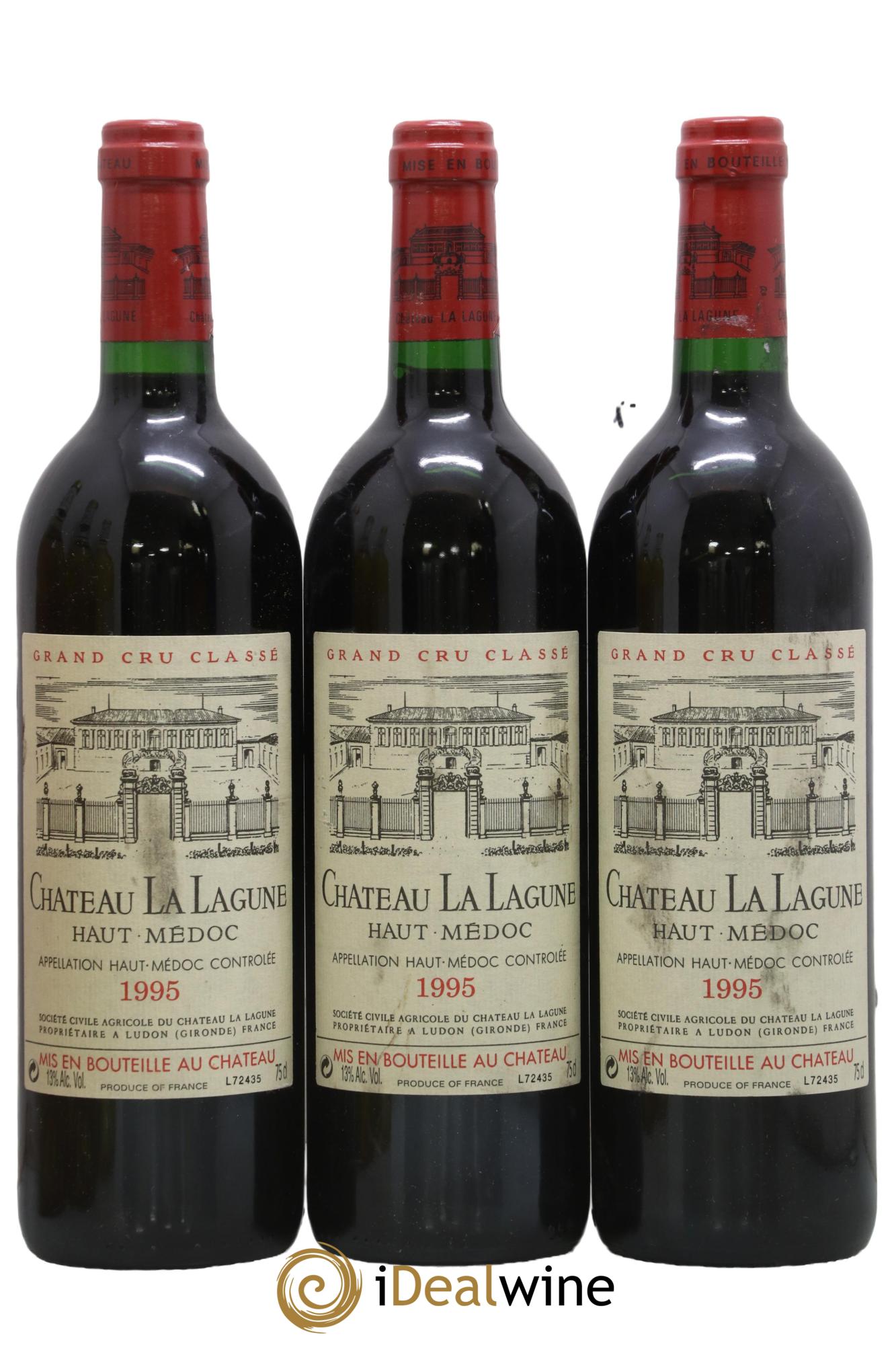 Château la Lagune 3ème Grand Cru Classé 1995 - Lot de 3 bouteilles - 0