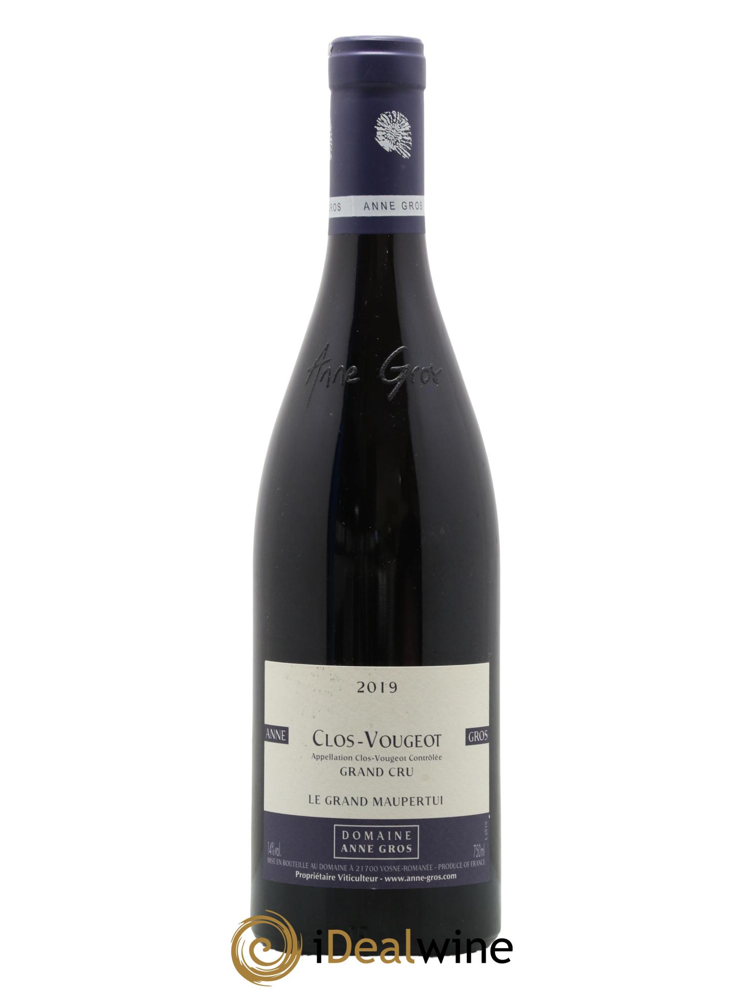Clos de Vougeot Grand Cru Le Grand Maupertui Anne Gros 2019 - Lot de 1 bouteille - 0
