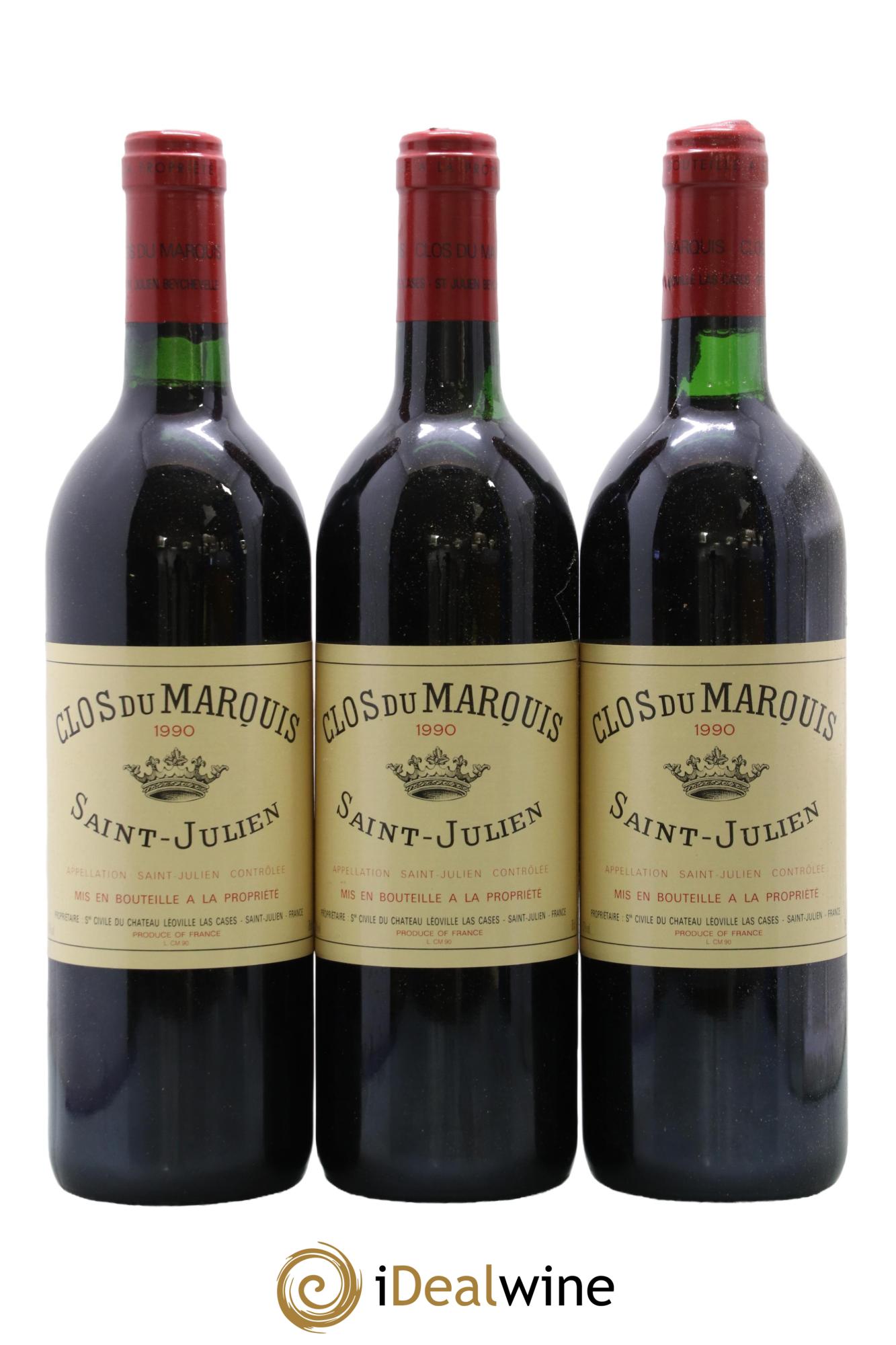 Clos du Marquis 1990 - Lot de 3 bouteilles - 0