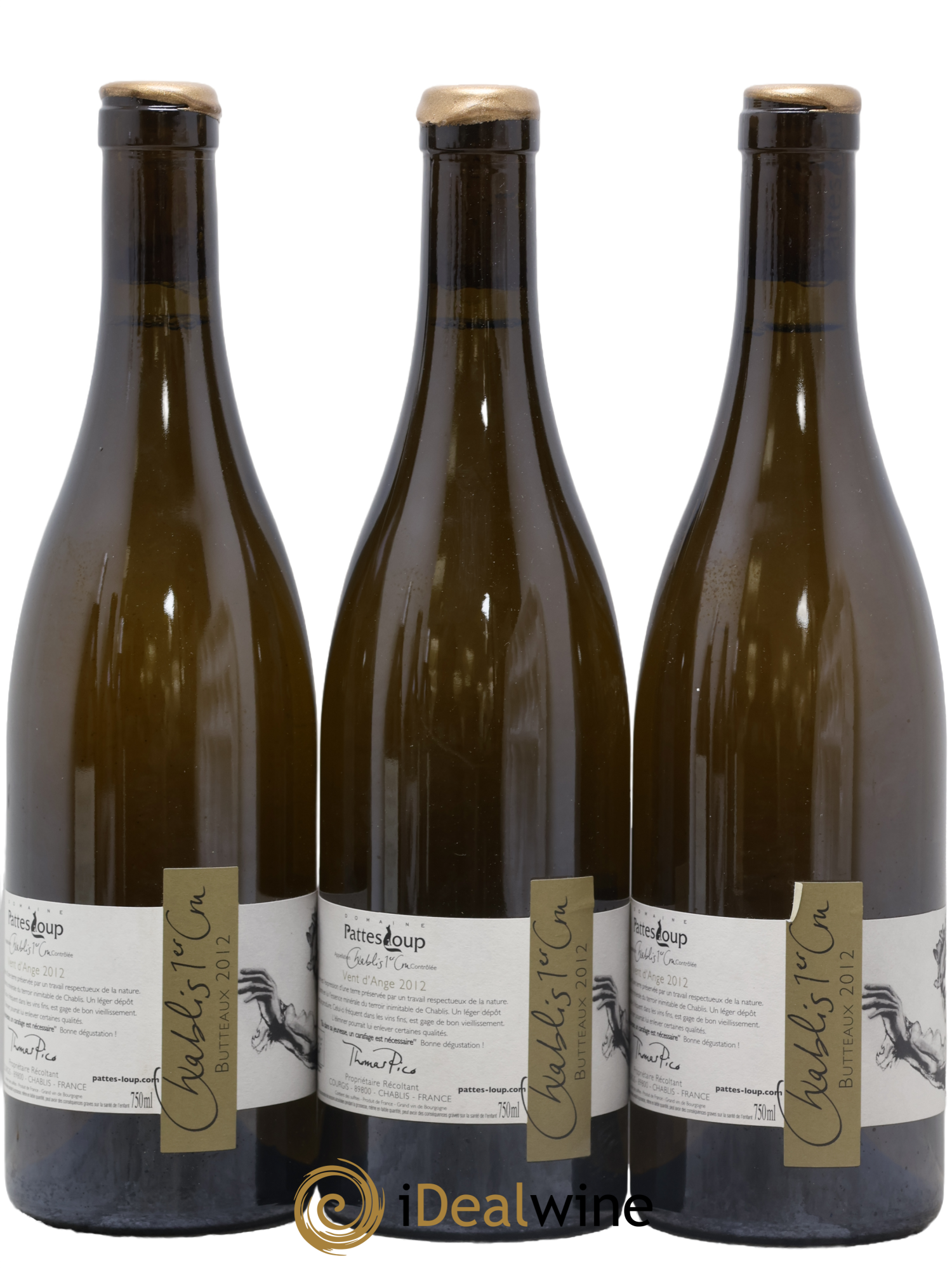 Chablis 1er Cru Butteaux Pattes Loup (Domaine) 2012 - Posten von 3 Flaschen - 1