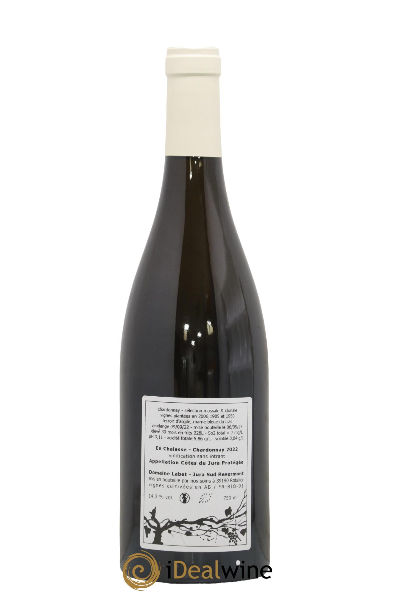 Côtes du Jura Chardonnay En Chalasse Romain - Julien - Charline Labet 2022 - Lot de 1 bouteille - 1