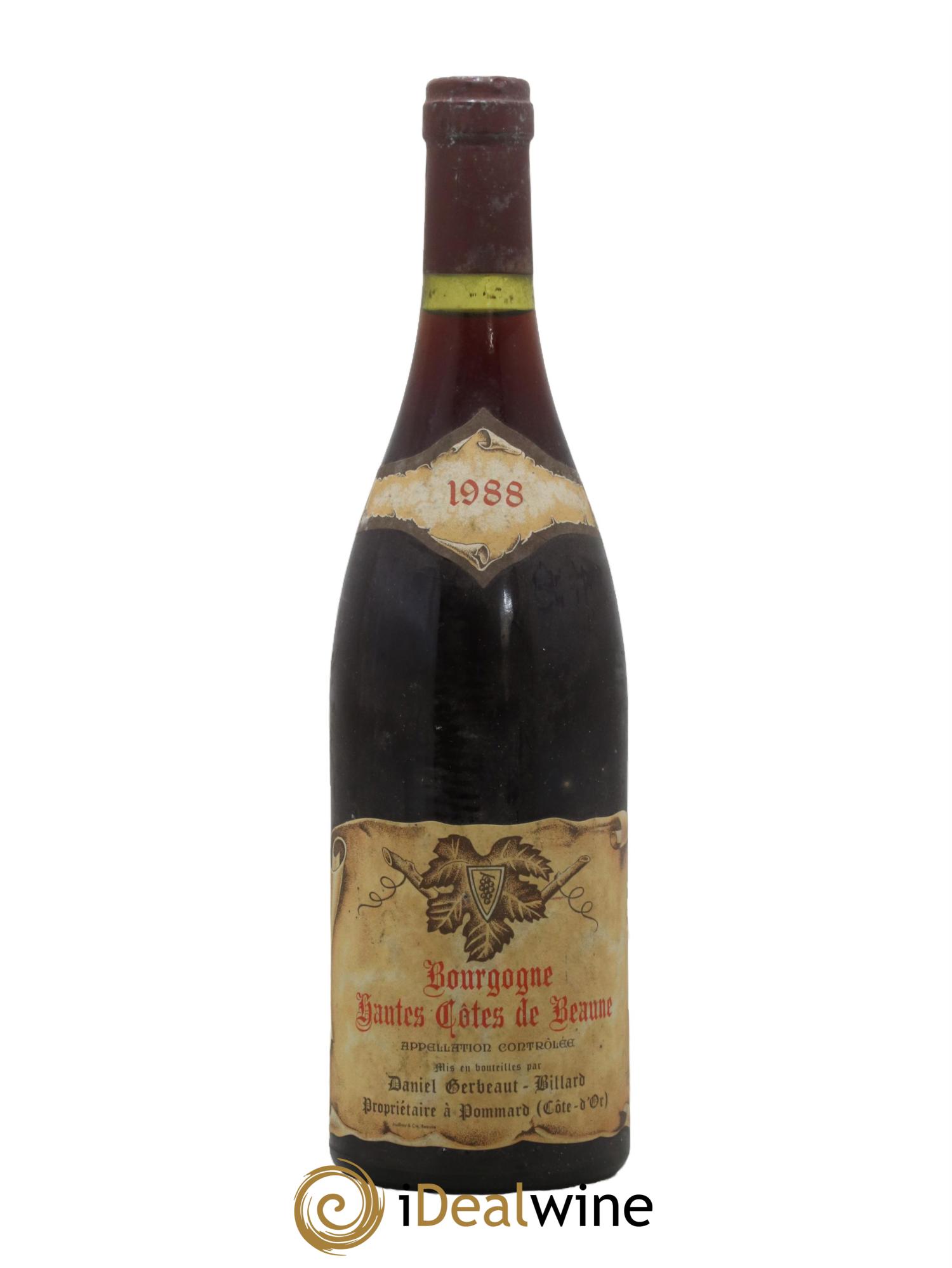 Hautes-Côtes de Beaune Gerbeaut-Billard 1988 - Lot de 1 bouteille - 0