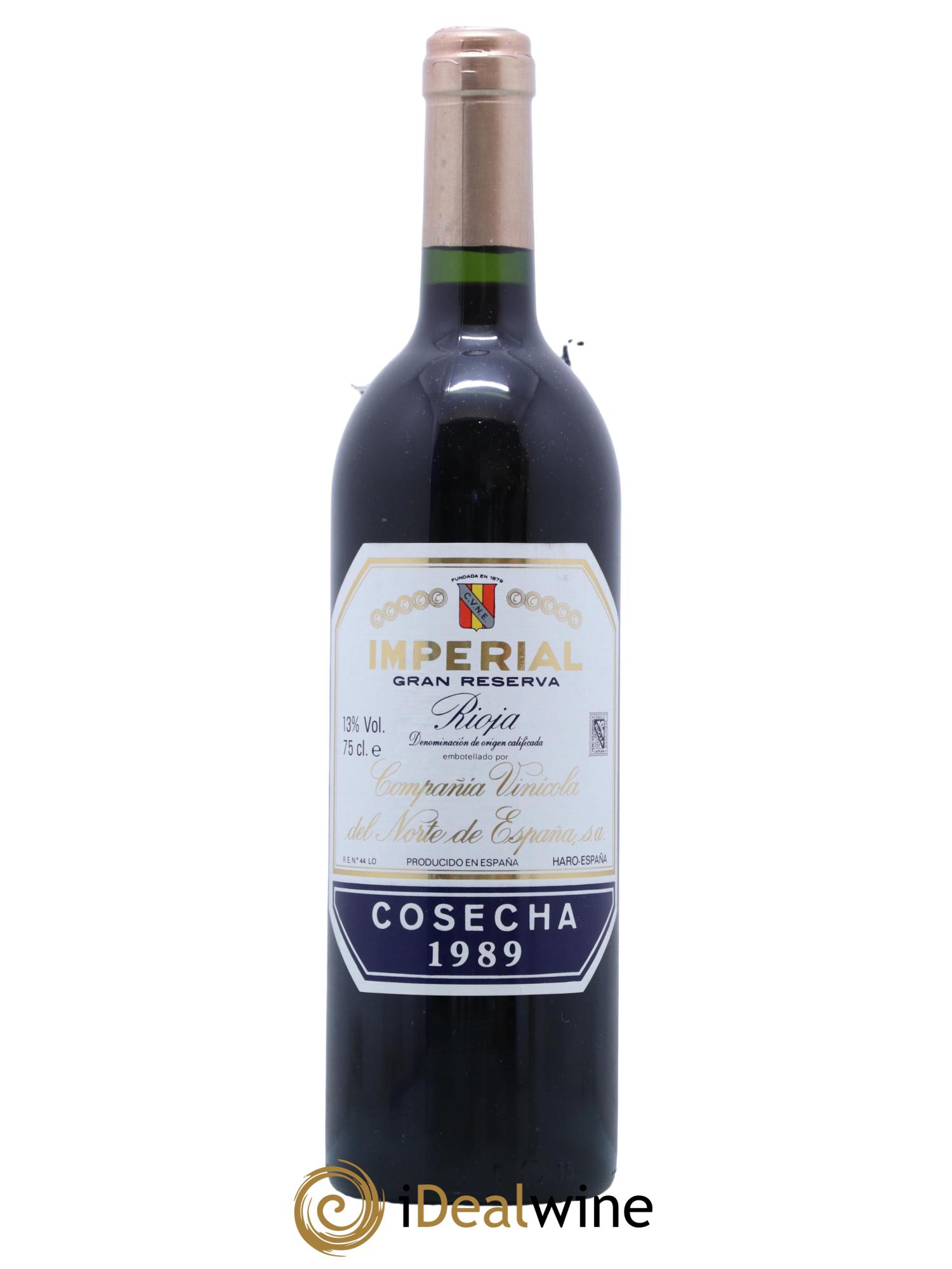 Rioja DOCA Gran Reserva Compania Vinicola Del Norte de Espana 1989 - Lot de 1 bouteille - 0