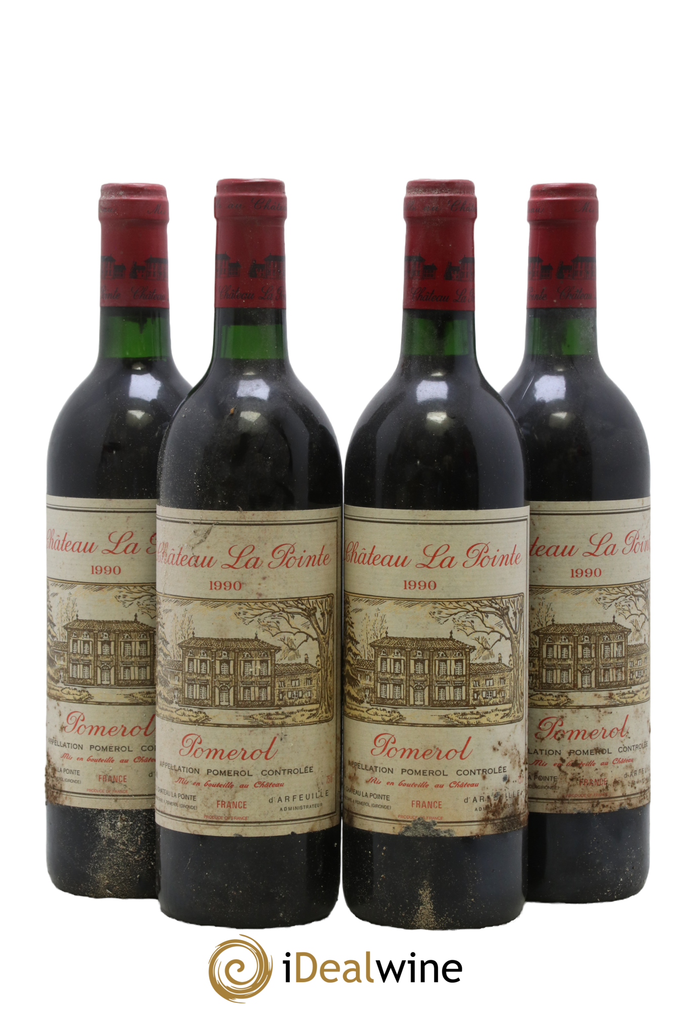 Château la Pointe 1990 - Lot of 4 bottles - 0
