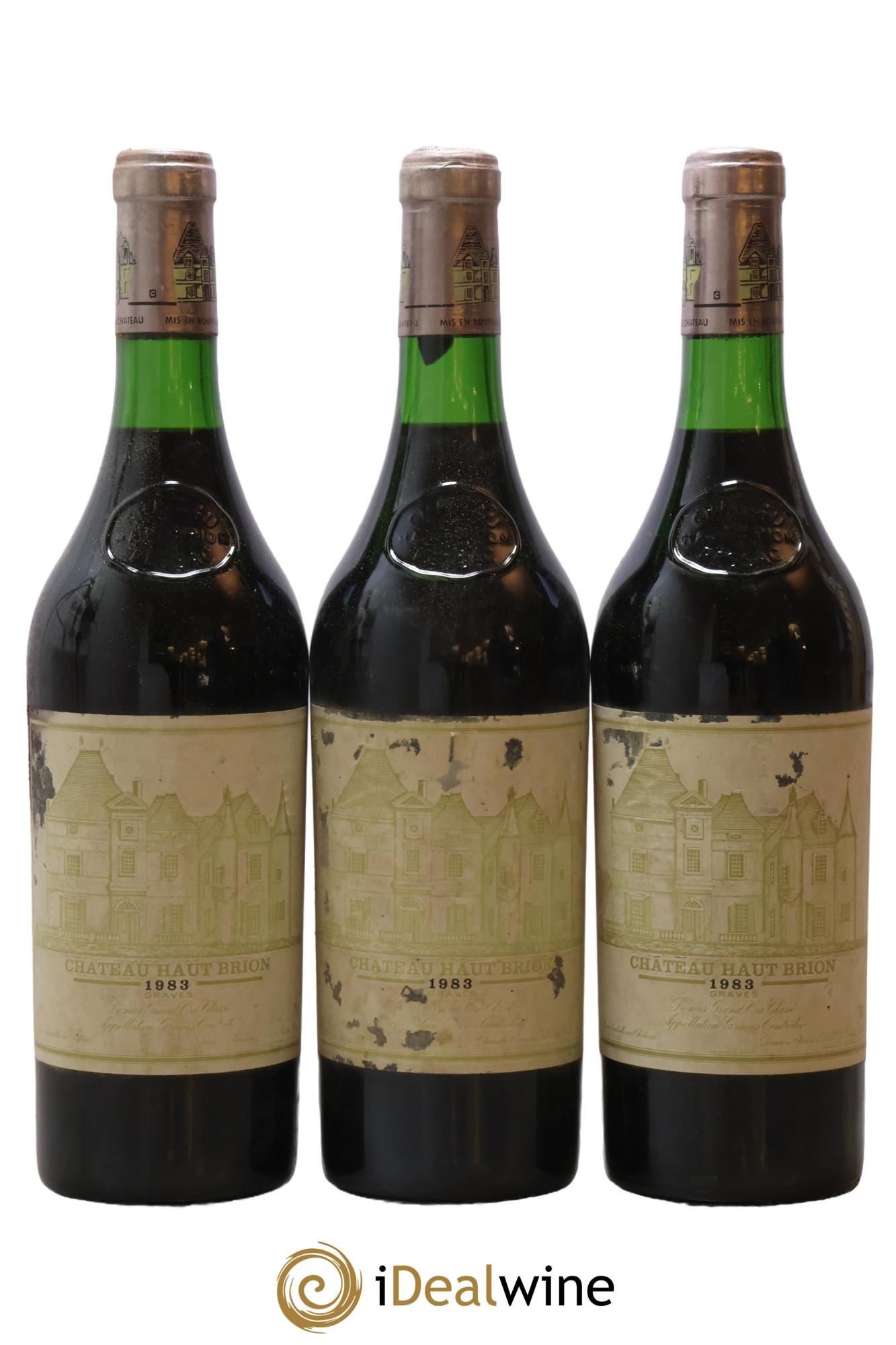 Château Haut Brion 1er Grand Cru Classé 1983 - Lot de 3 bouteilles - 0