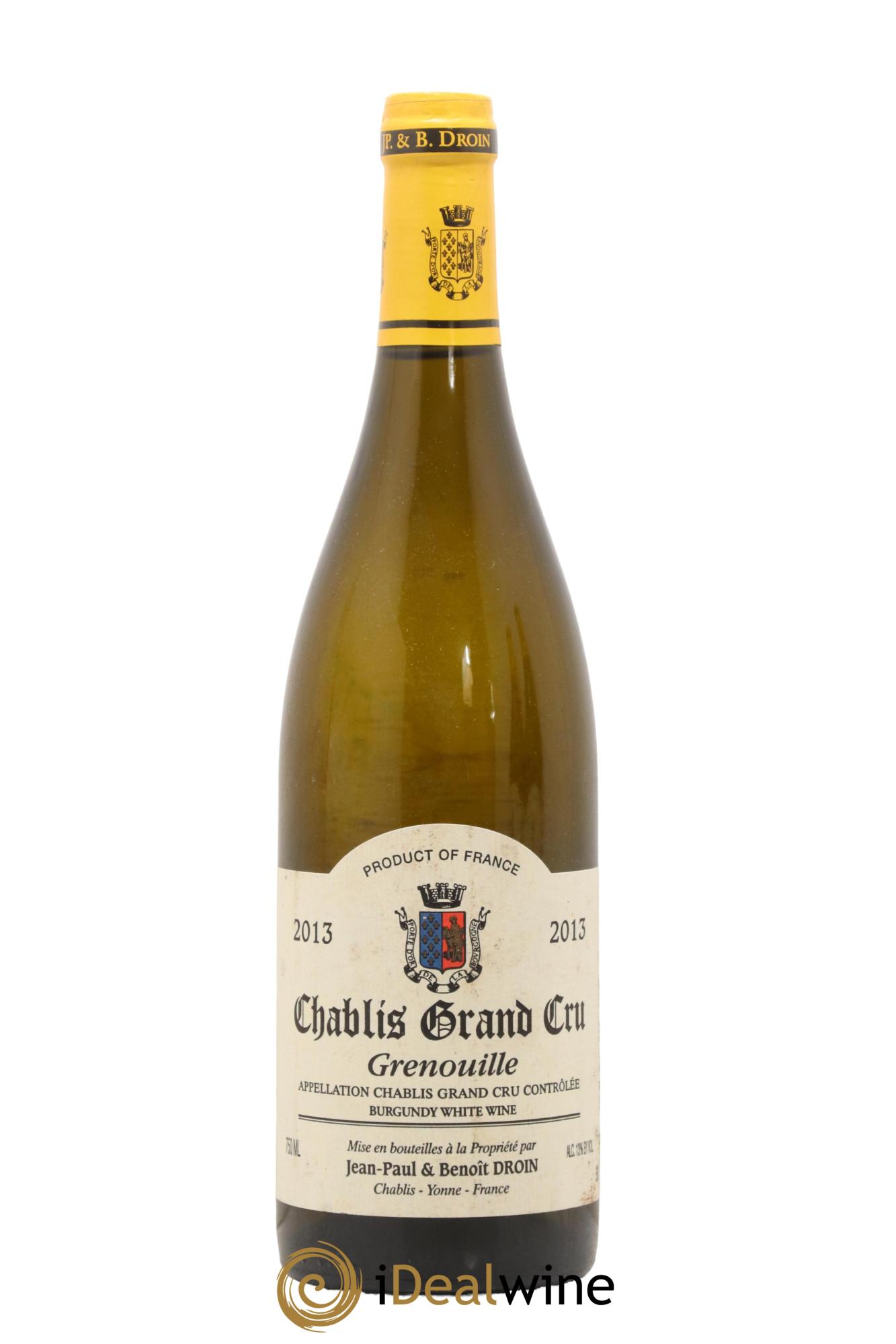 Chablis Grand Cru Grenouilles Jean-Paul & Benoît Droin (Domaine) 2013 - Lot of 1 bottle - 0