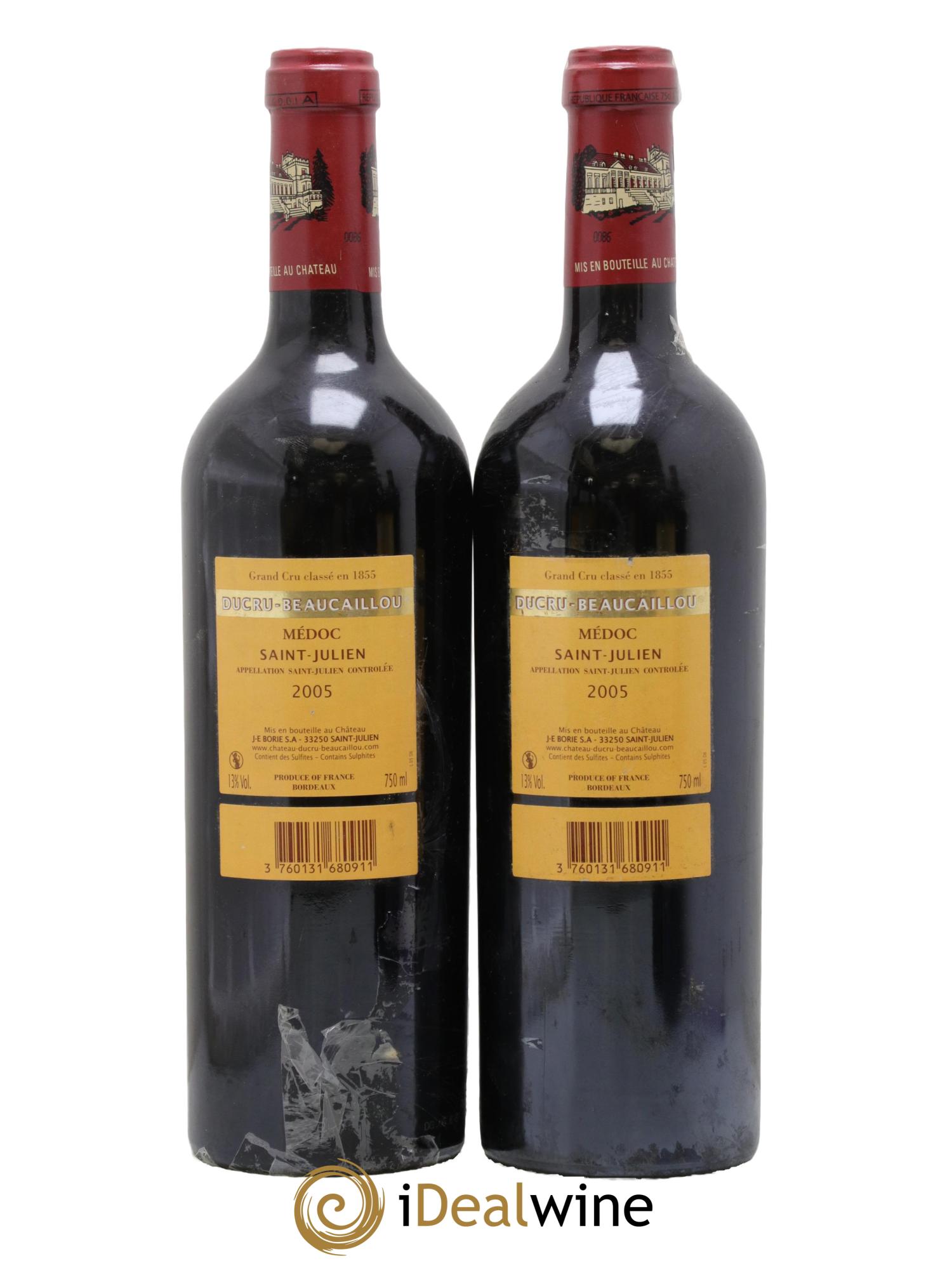 Château Ducru Beaucaillou 2ème Grand Cru Classé 2005 - Lot de 2 bouteilles - 1