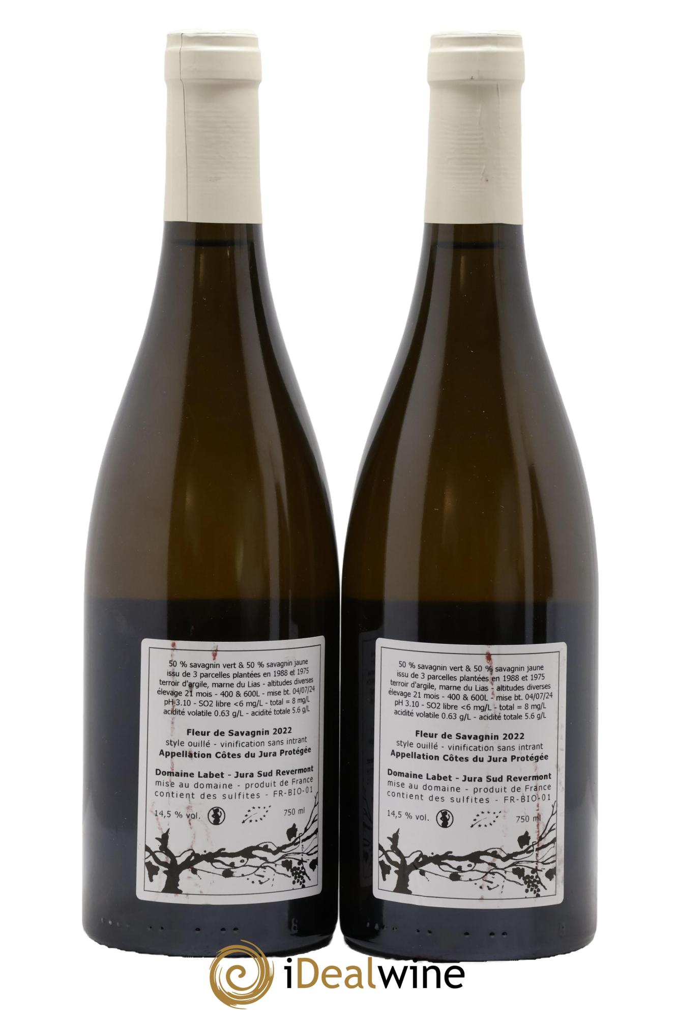 Côtes du Jura Fleur de Savagnin Romain - Julien - Charline Labet 2022 - Lot de 2 bouteilles - 1