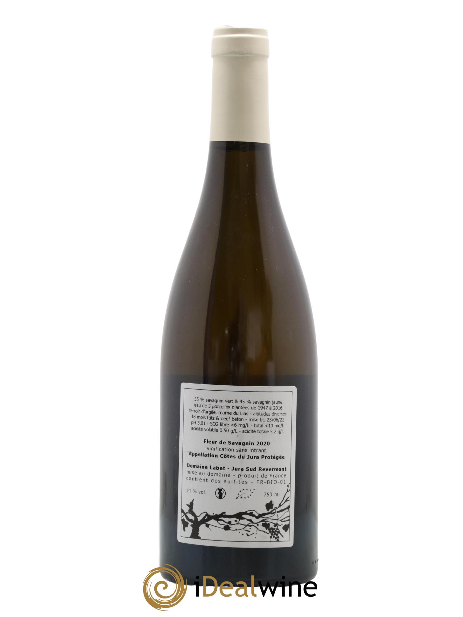 Côtes du Jura Fleur de Savagnin Romain - Julien  - Charline Labet 2020 - Lot de 1 bouteille - 1
