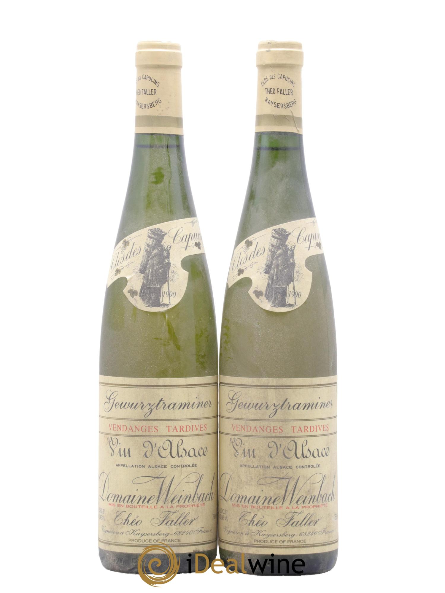 Alsace Gewurztraminer Vendanges Tardives Weinbach (Domaine) 1990 - Lotto di 2 bottiglie - 0