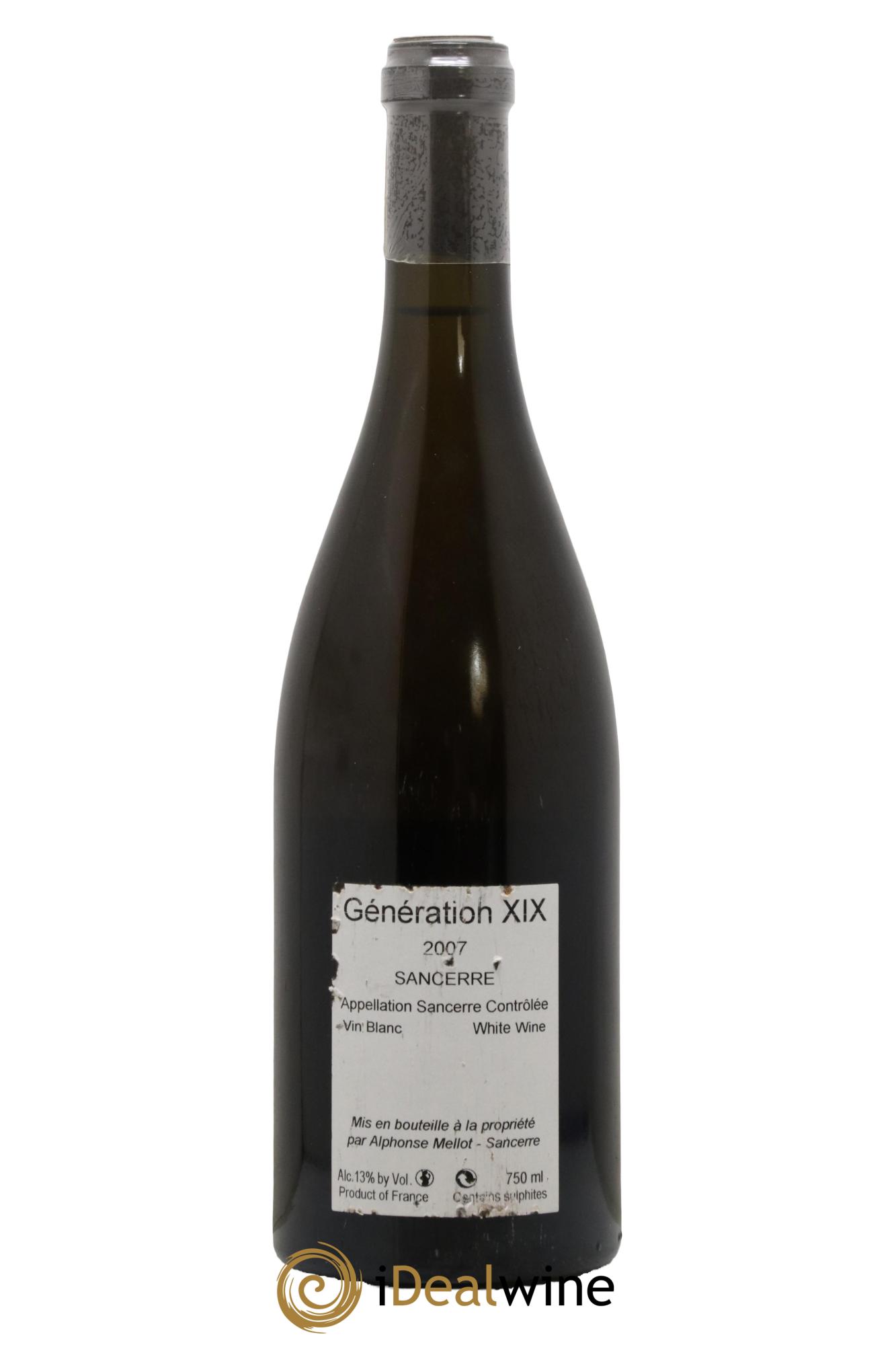 Sancerre Génération XIX Alphonse Mellot 2007 - Lotto di 1 bottiglia - 1