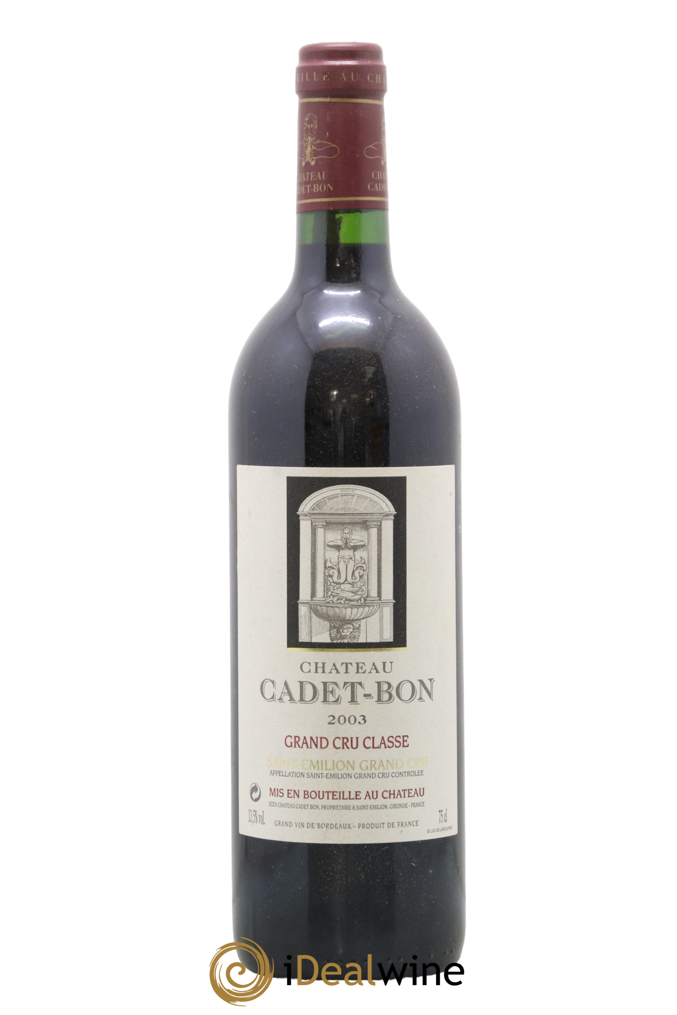 Château Cadet Bon Grand Cru Classé 2003 - Lot of 1 bottle - 0