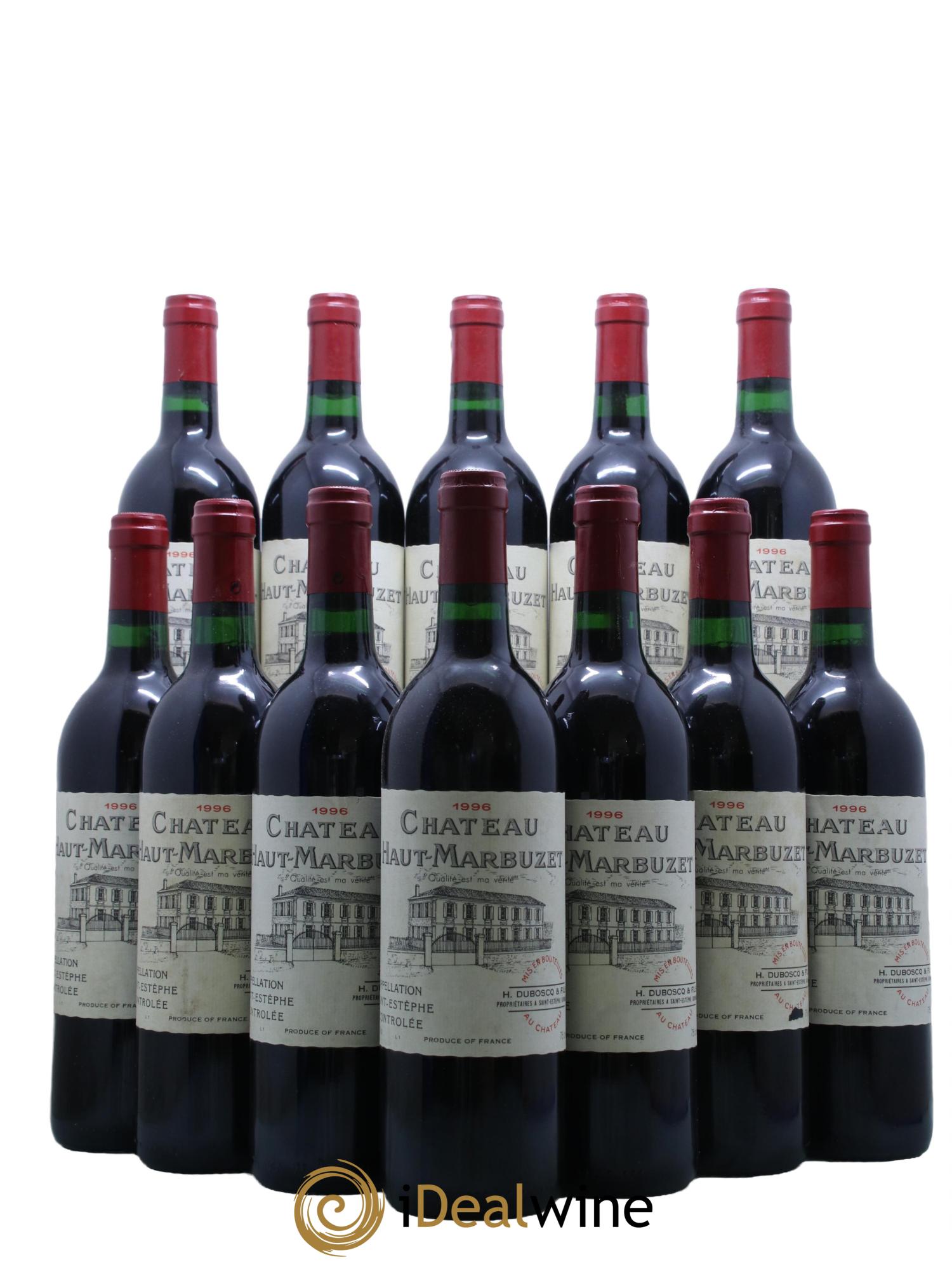 Château Haut Marbuzet 1996 - Lot de 12 bouteilles - 0