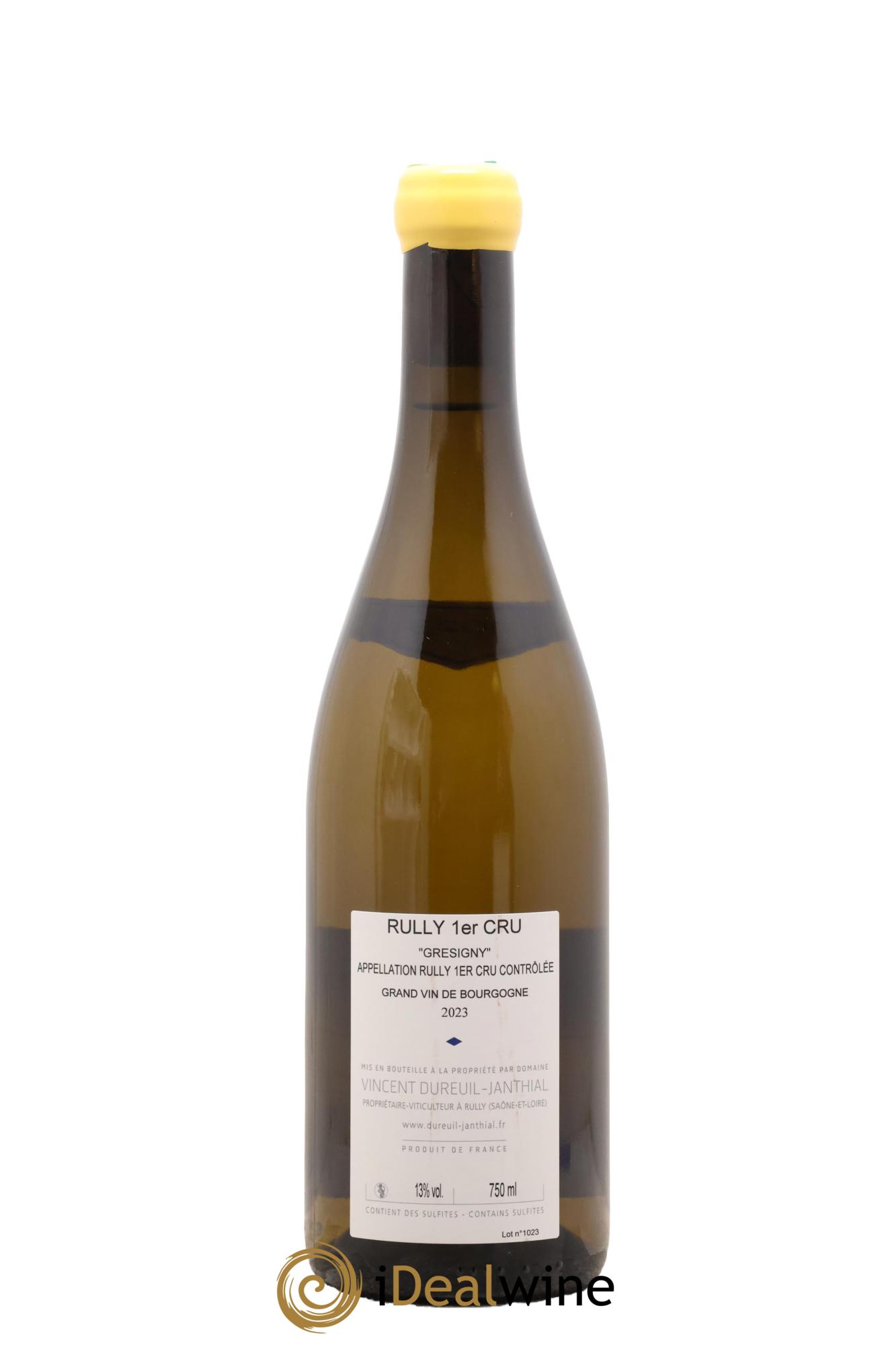 Rully 1er Cru Grésigny Vieilles Vignes Vincent Dureuil-Janthial 2023 - Posten von 1 Flasche - 1