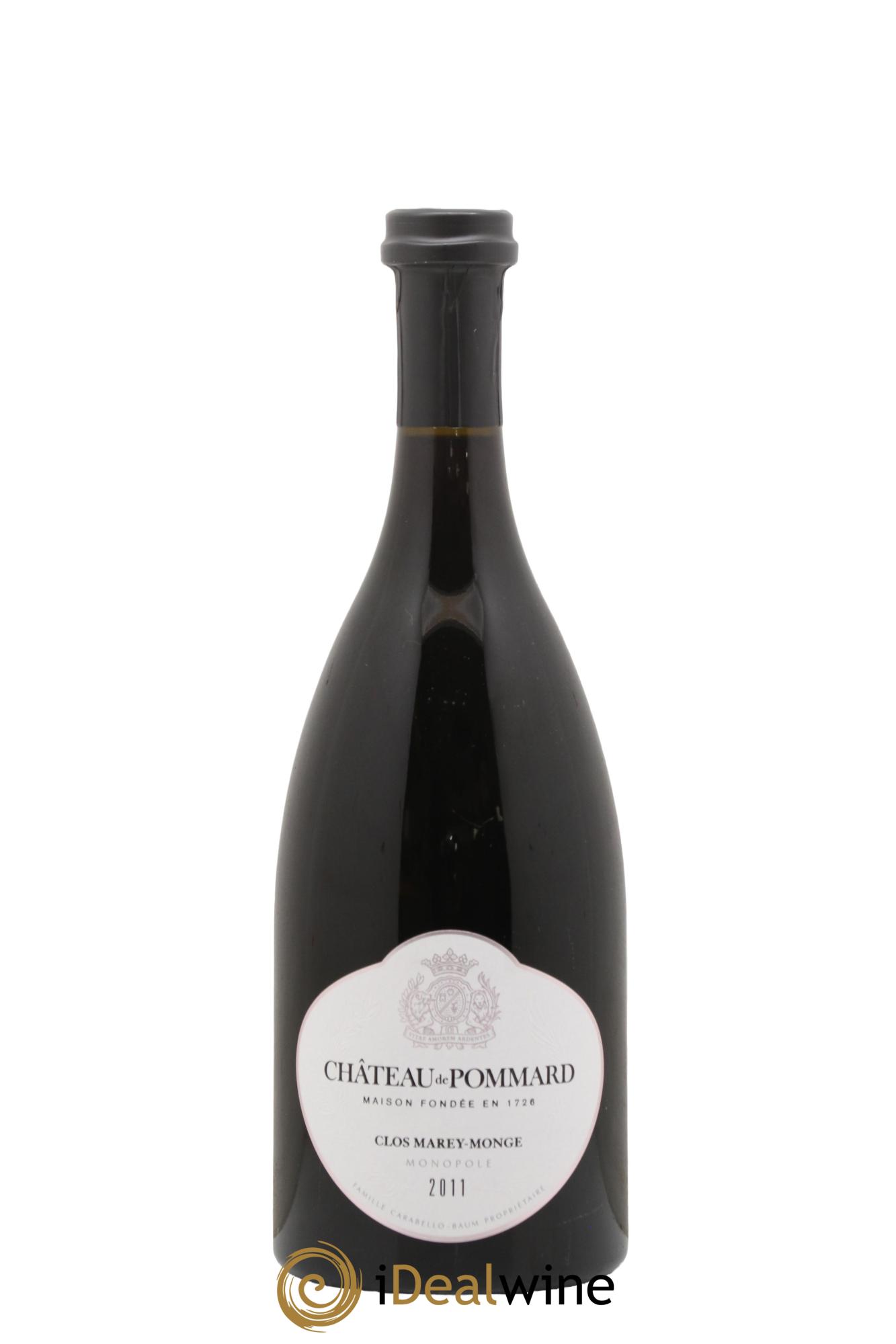 Pommard Clos Marey-Monge Monopole Château de Pommard Clos Marey Monge Monopole Château De Pommard Famille Carabello Baum 2011 - Lot de 1 bouteille - 0