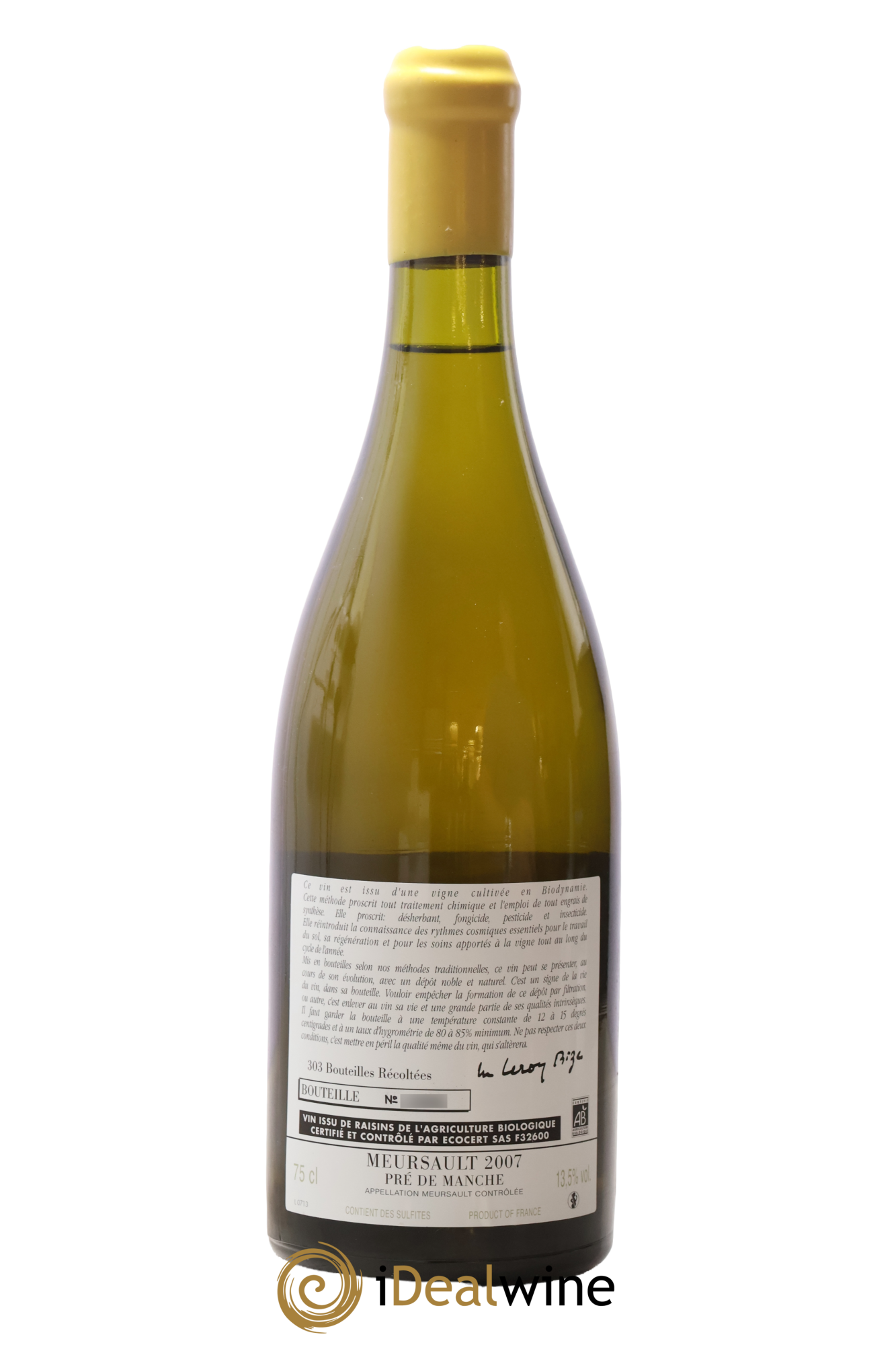 Meursault Pré de Manche d'Auvenay (Domaine) 2007 - Posten von 1 Flasche - 1