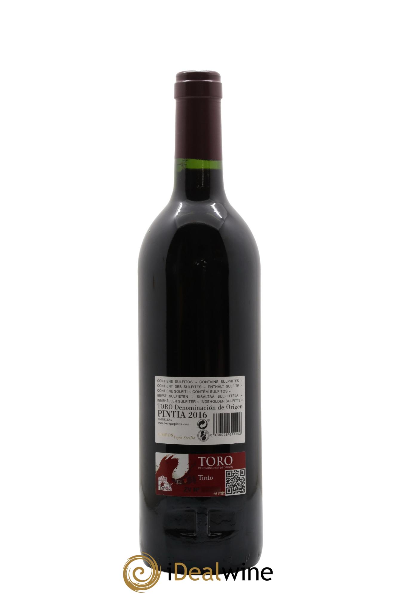 Toro DO Vega Sicilia Pintia Famille Alvarez 2016 - Lot of 1 bottle - 1
