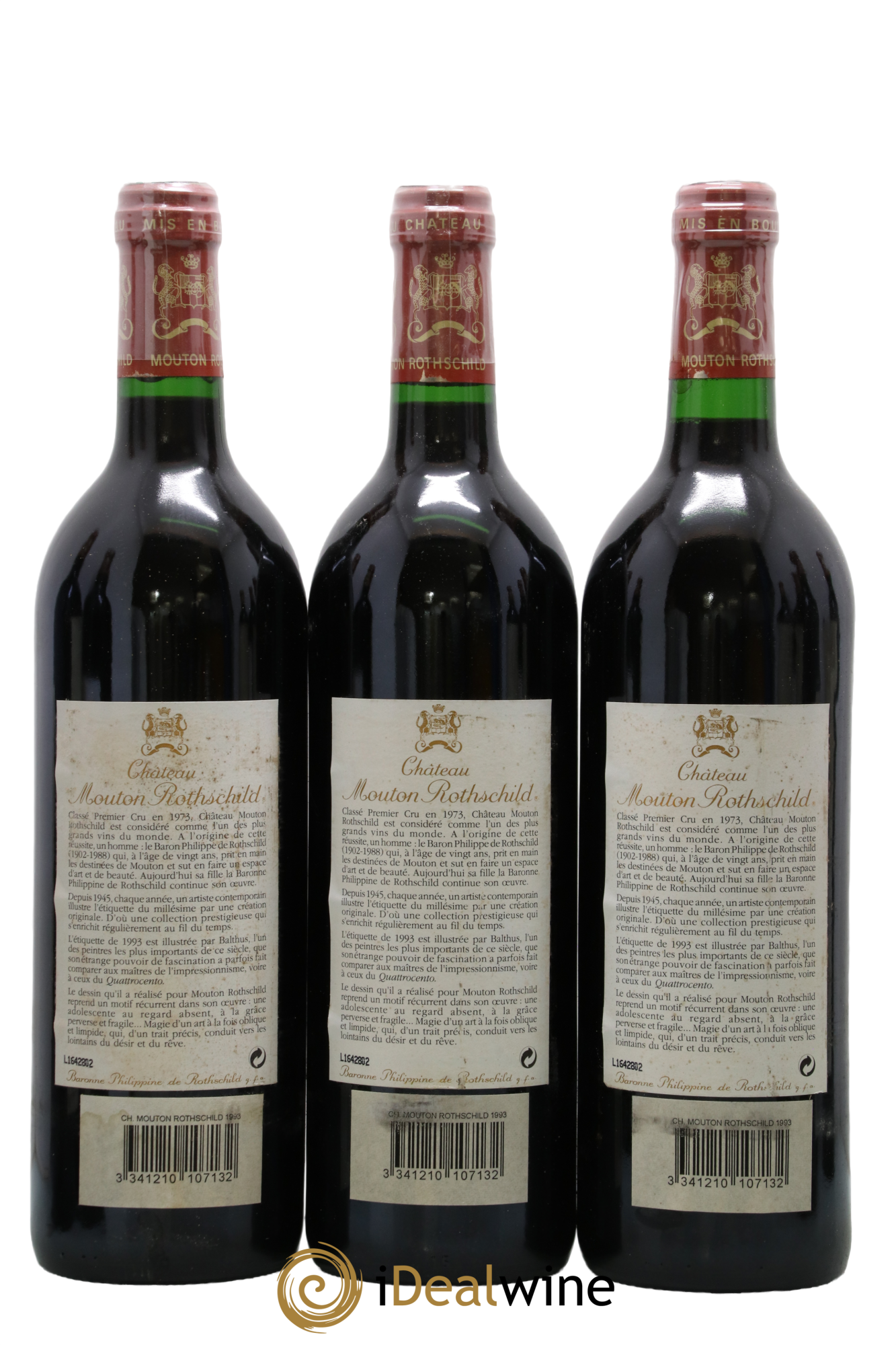 Château Mouton Rothschild 1er Grand Cru Classé 1993 - Lot de 12 bouteilles - 4