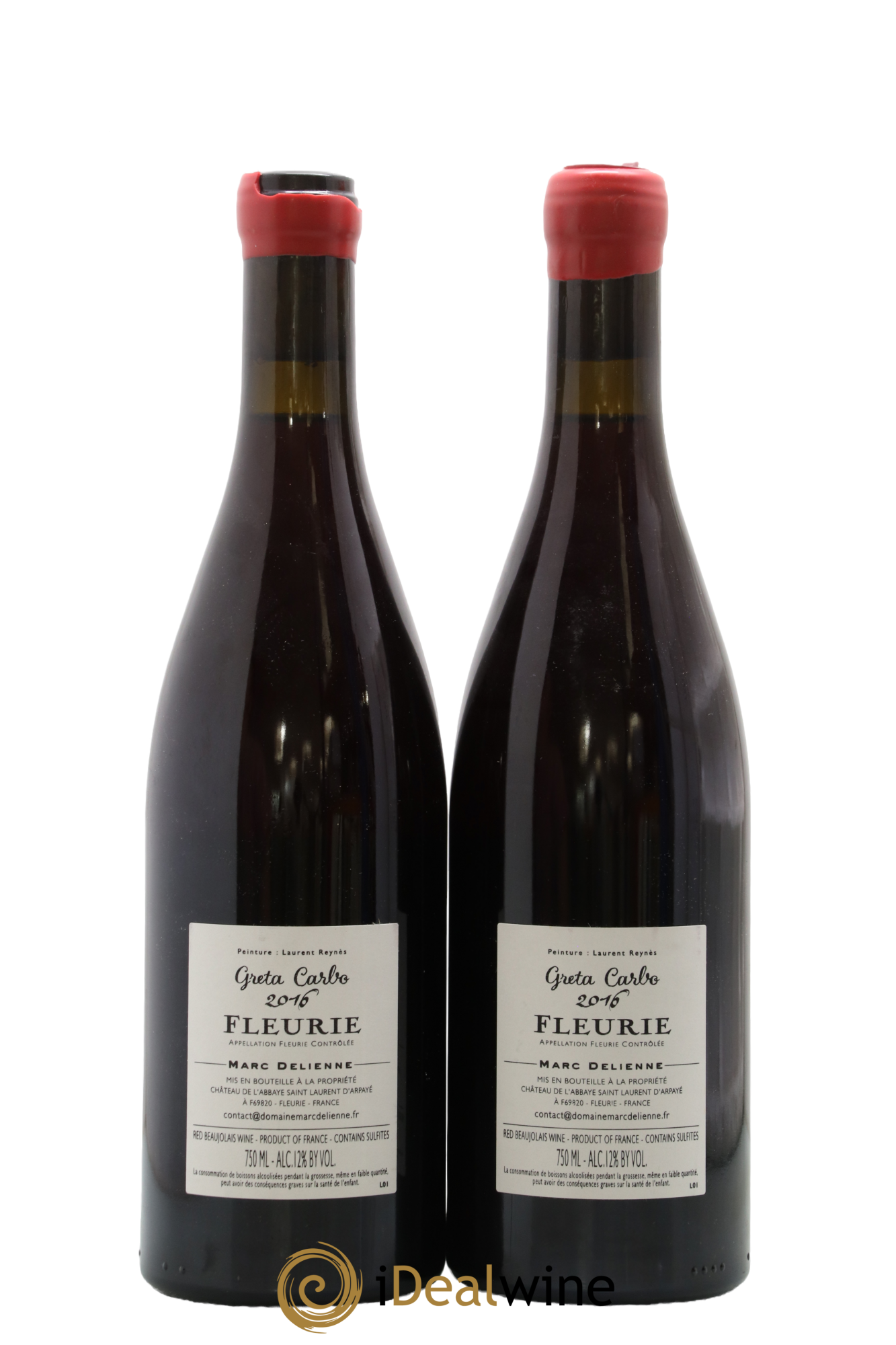Fleurie Greta Carbo Marc Delienne 2016 - Lotto di 2 bottiglie - 1