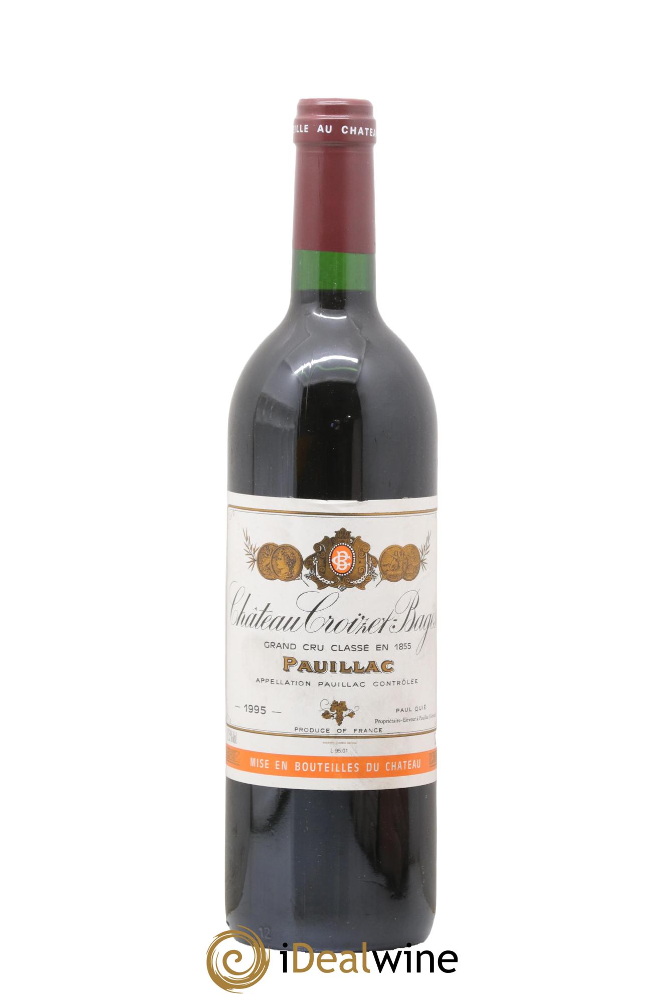 Château Croizet Bages 5ème Grand Cru Classé 1995 - Lot de 1 bouteille - 0