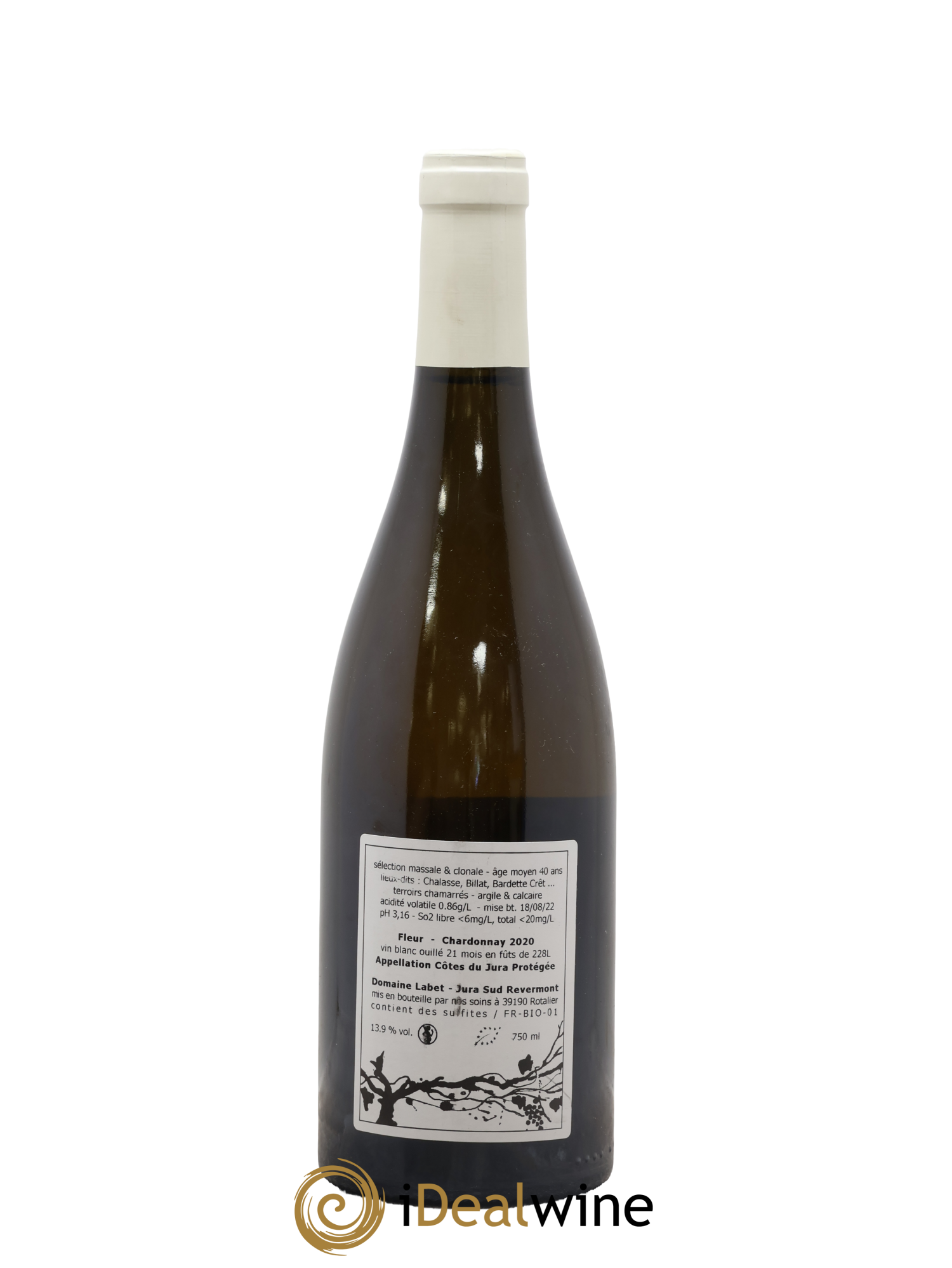 Côtes du Jura Chardonnay Fleur Romain - Julien - Charline Labet 2020 - Posten von 1 Flasche - 1