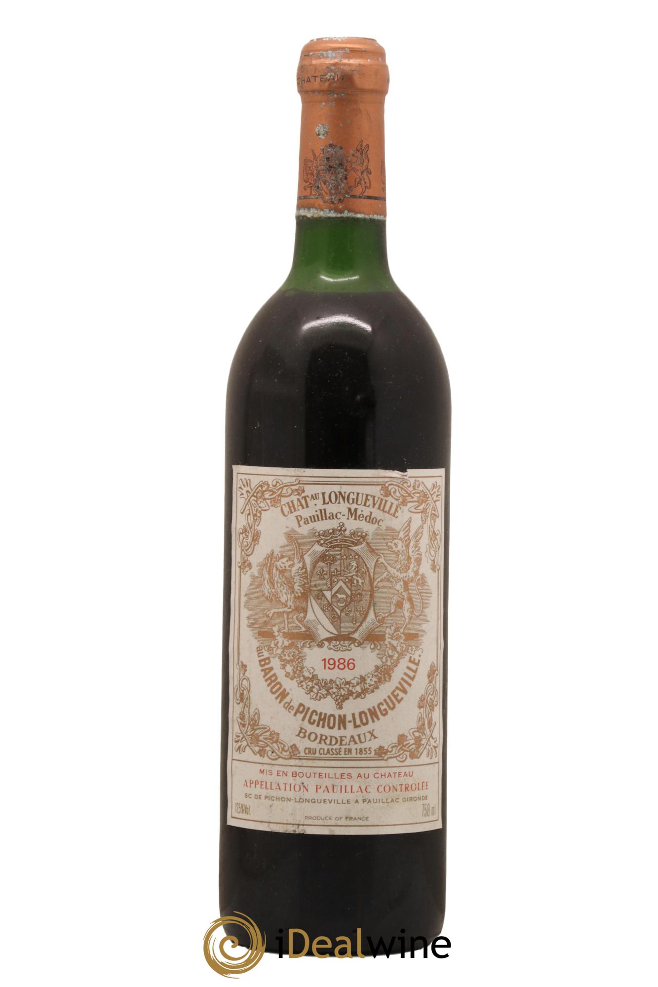 Pichon Longueville Baron 2ème Grand Cru Classé 1986 - Lot de 1 bouteille - 0