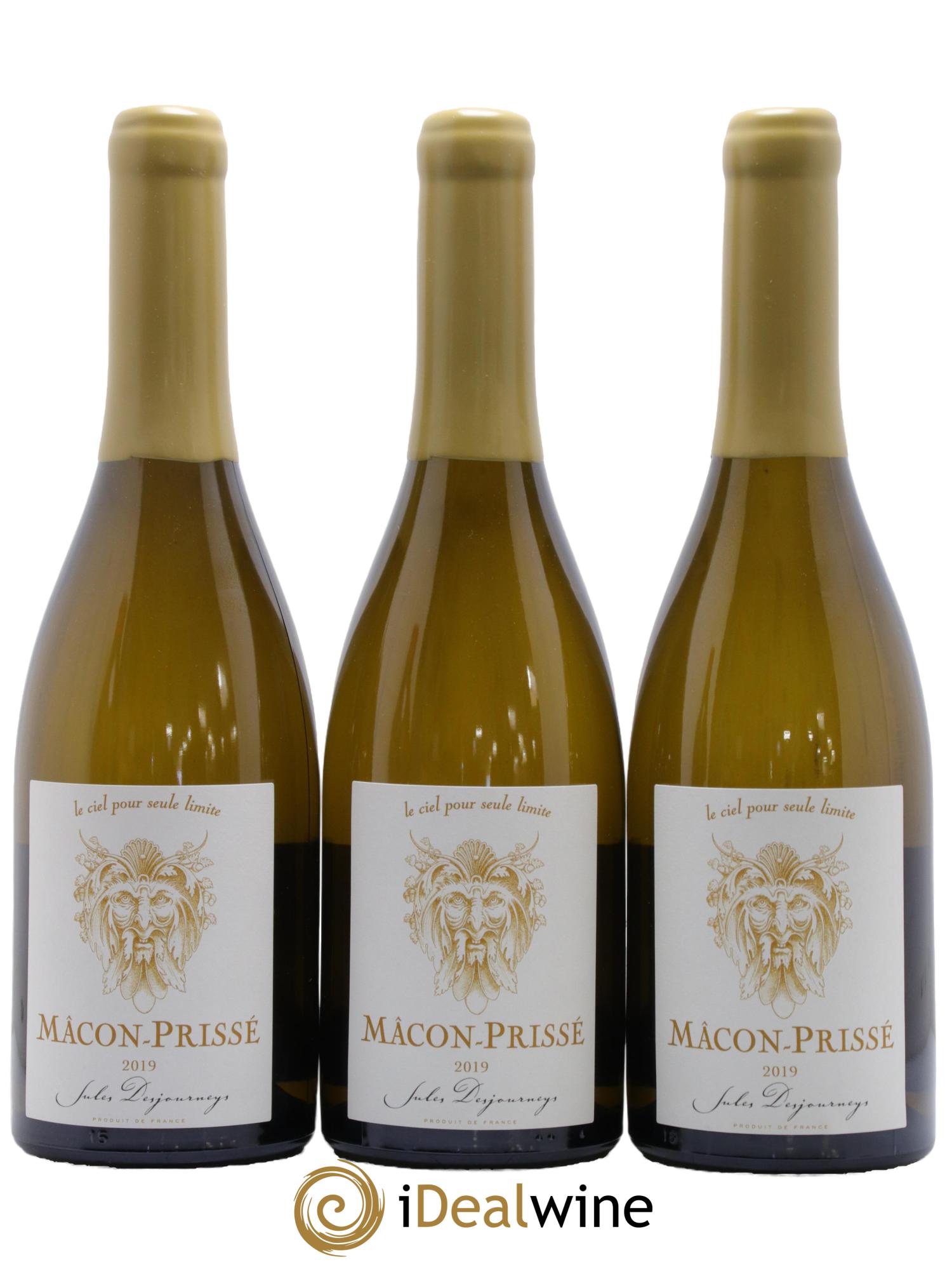 Mâcon Prissé Jules Desjourneys 2019 - Lot de 3 bouteilles - 0