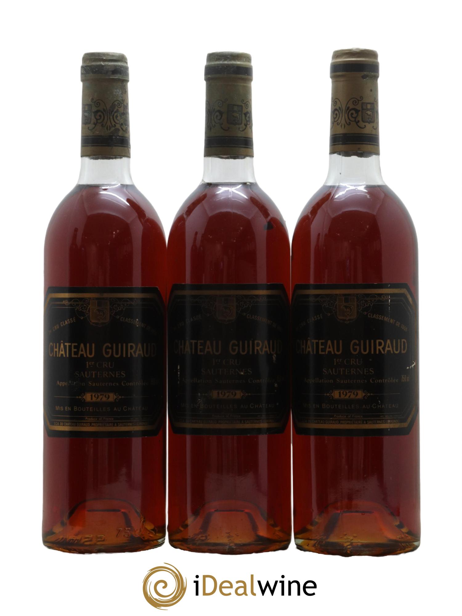 Château Guiraud 1er Grand Cru Classé 1979 - Lotto di 3 bottiglie - 0