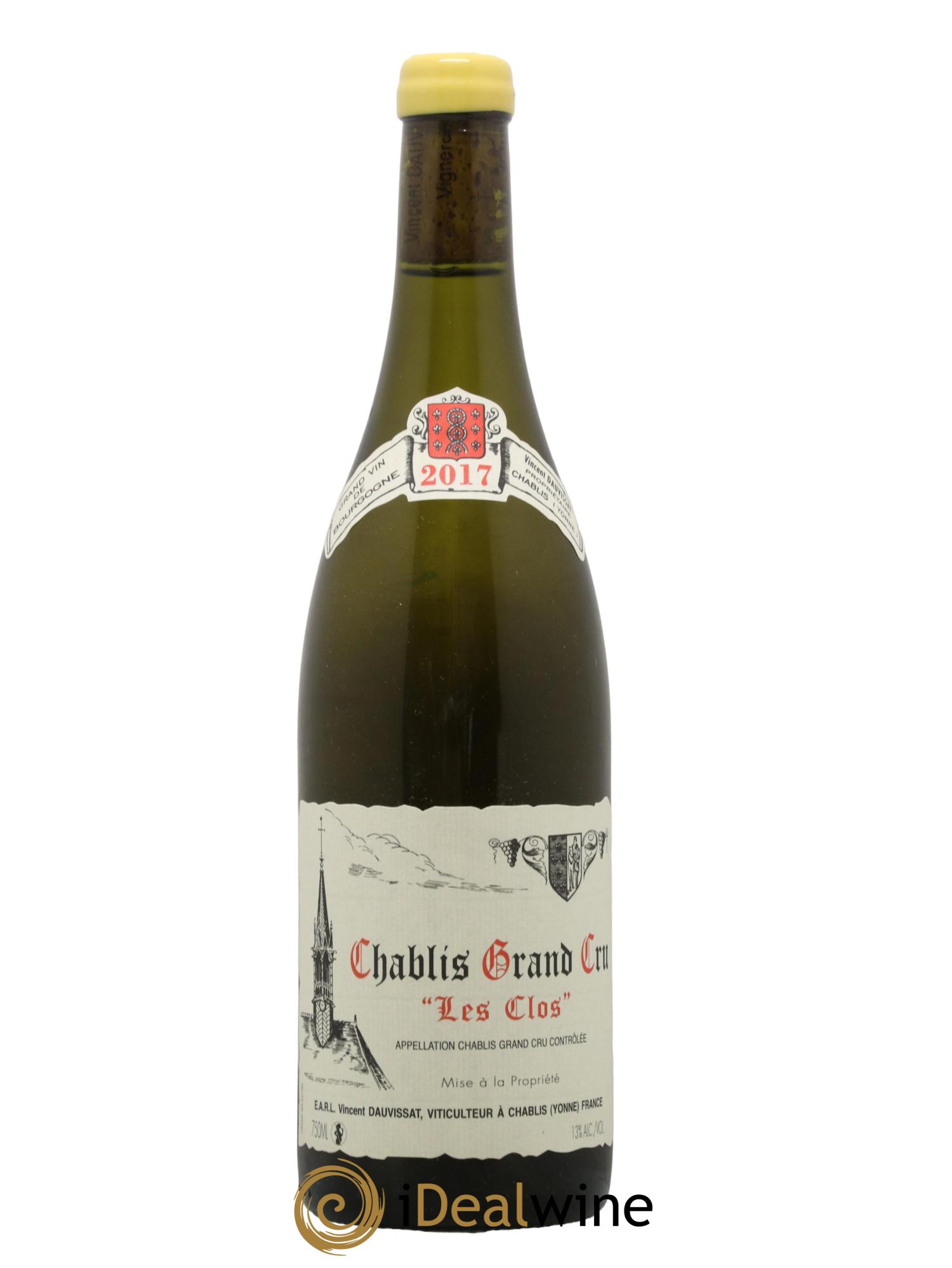 Chablis Grand Cru Les Clos Vincent Dauvissat (Domaine) 2017 - Lot de 1 bouteille - 0