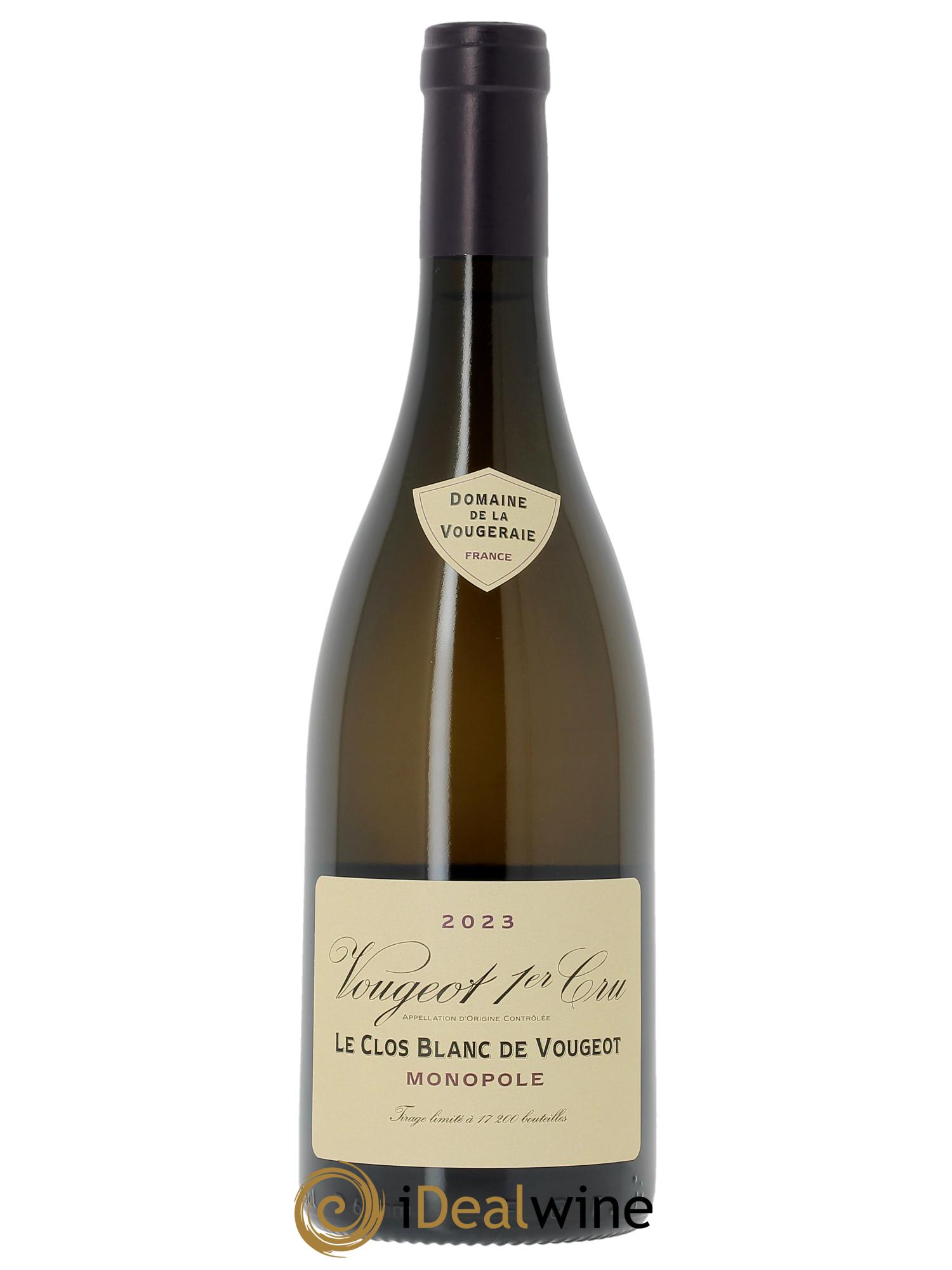Vougeot 1er Cru Le Clos Blanc de Vougeot La Vougeraie  2023 - Lot de 1 bouteille - 0